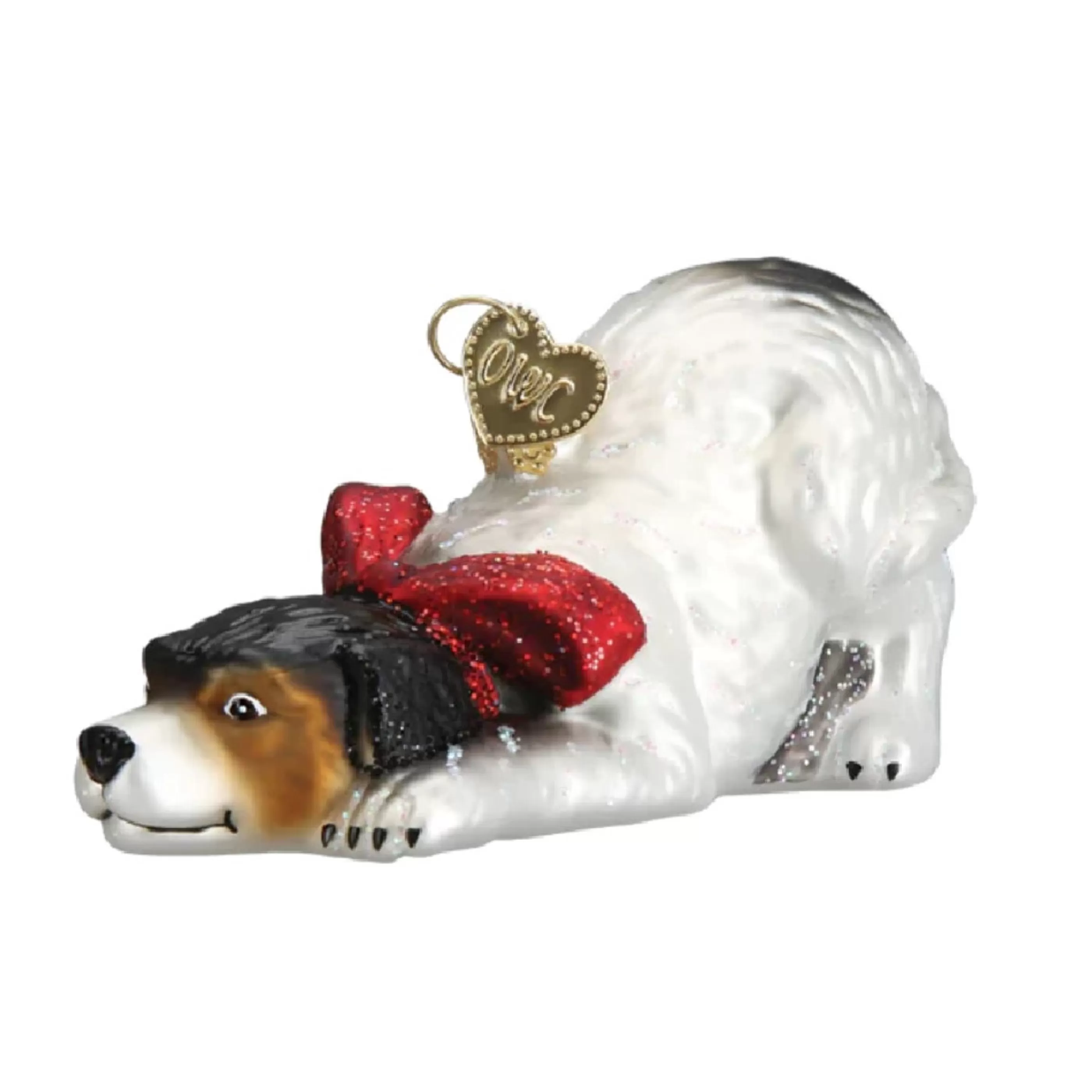 Old World Christmas Glass Glass Ornaments | Norman Rockwell Signature Dog Glass Ornament - 8.5Cm