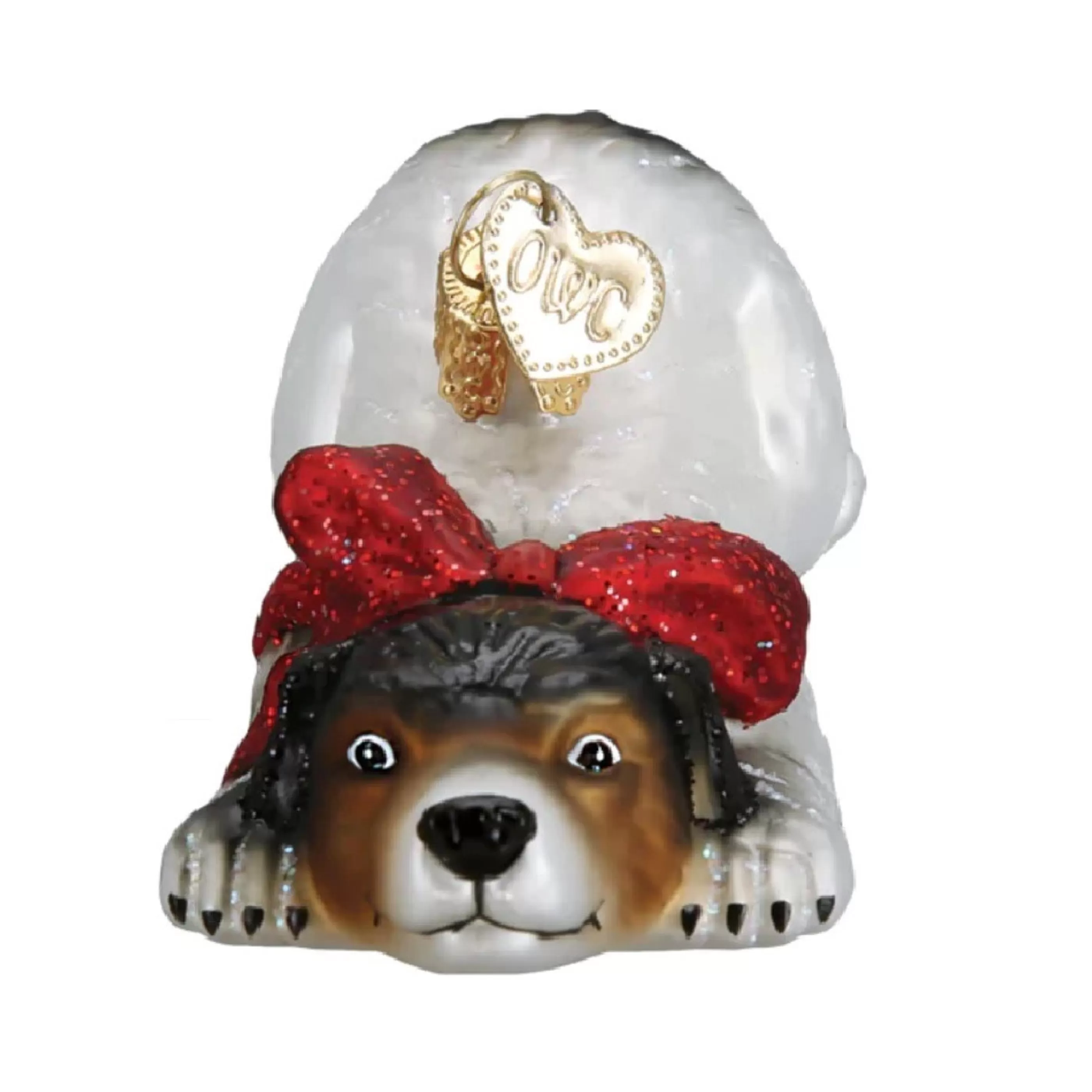 Old World Christmas Glass Glass Ornaments | Norman Rockwell Signature Dog Glass Ornament - 8.5Cm