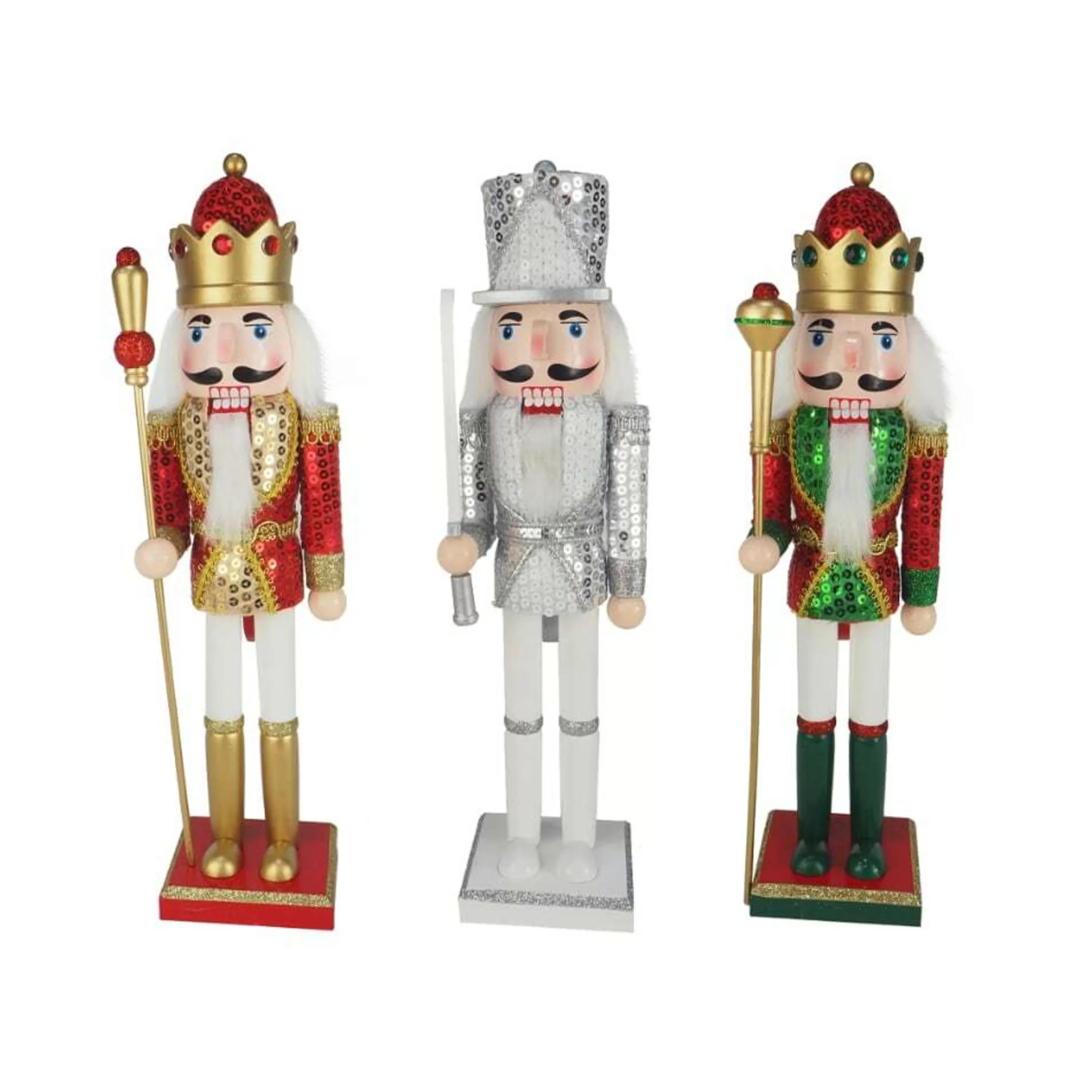 Best Sale * Nutcracker With Sequin Jacket & Hat (3 Styles) - 38Cm