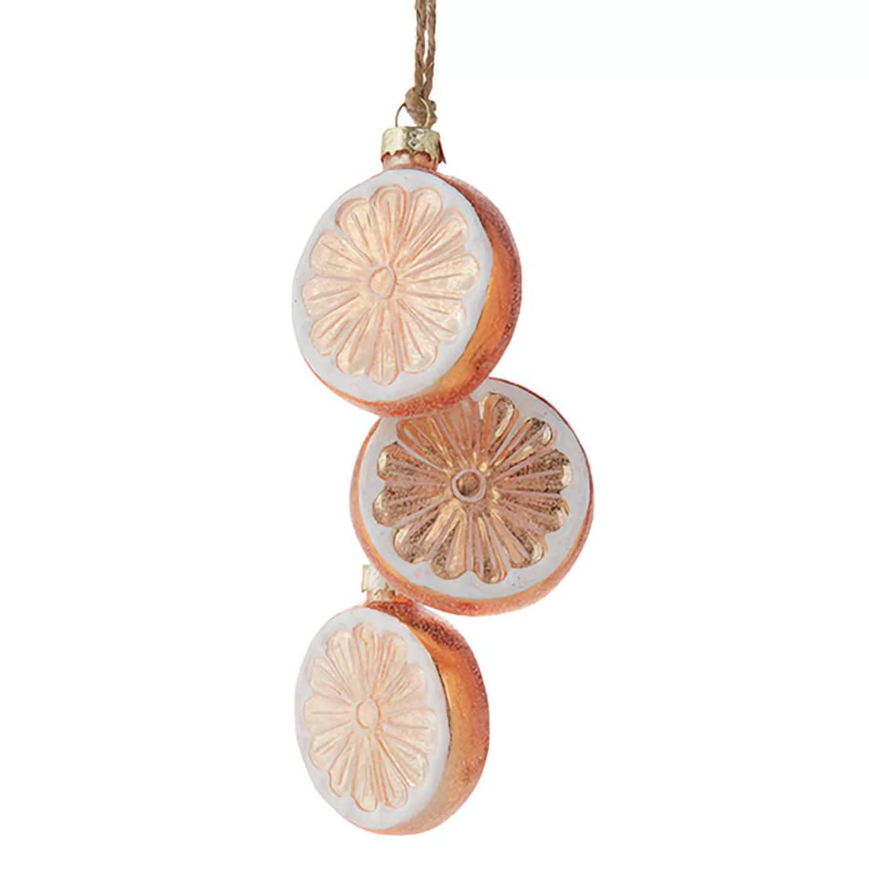 RAZ Imports Glass Ornaments | Orange Cluster Glass Ornament - 18Cm