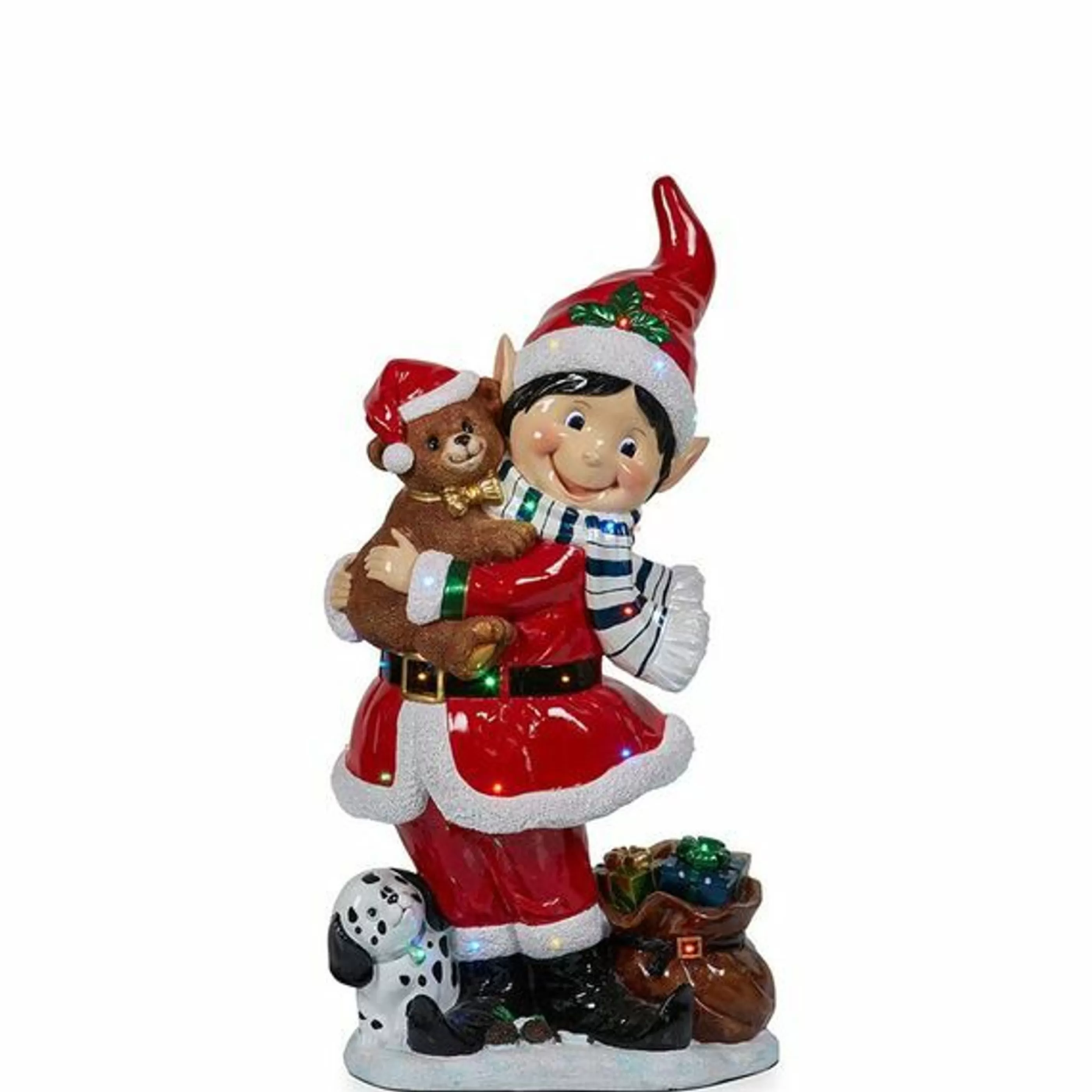 Cheap Swishmas Outdoor Christmas Elf With Teddy Bear - 93Cm