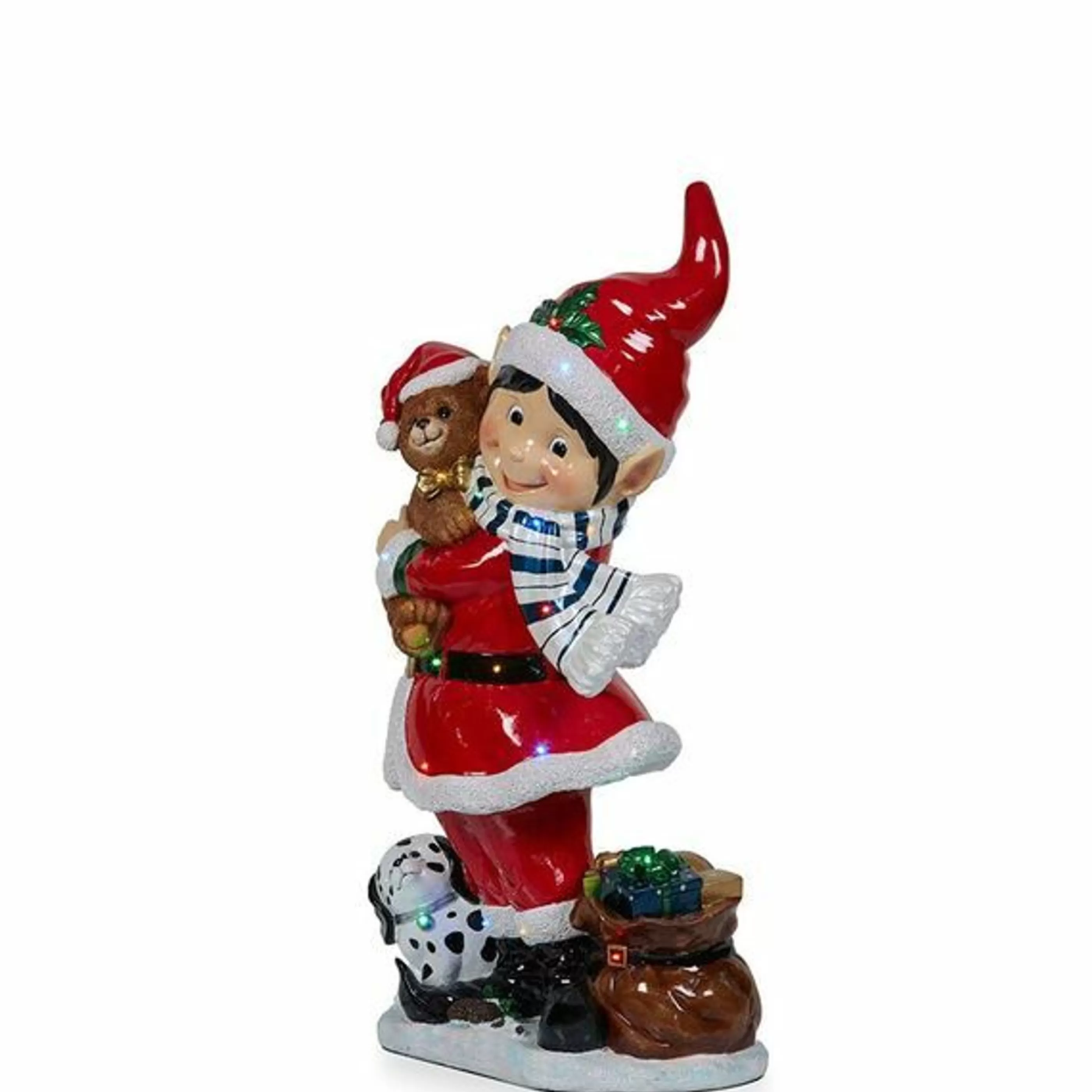 Cheap Swishmas Outdoor Christmas Elf With Teddy Bear - 93Cm