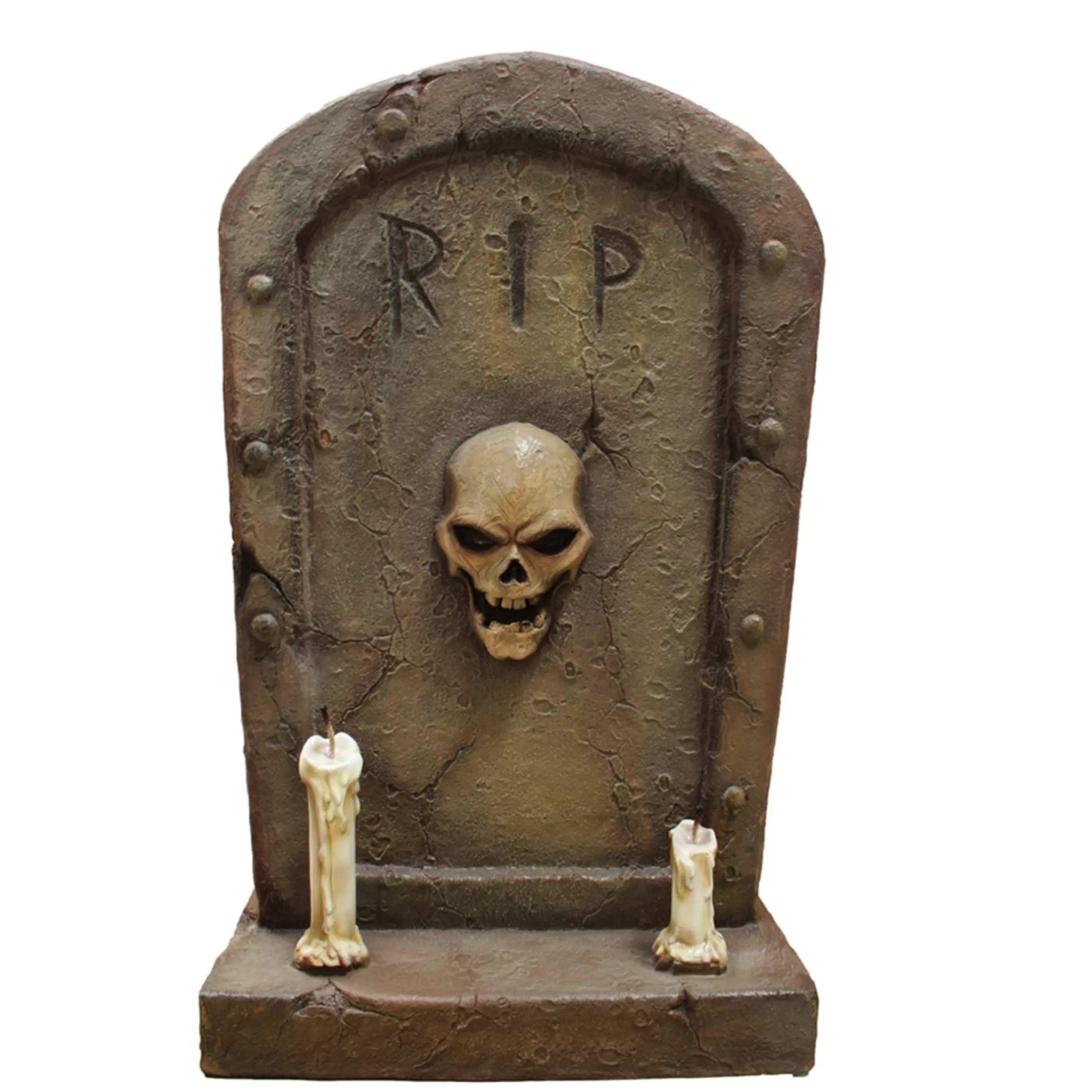 Fashion Witches of Halloween Outdoor Halloween Tombstone With 2 Candles - 124Cm