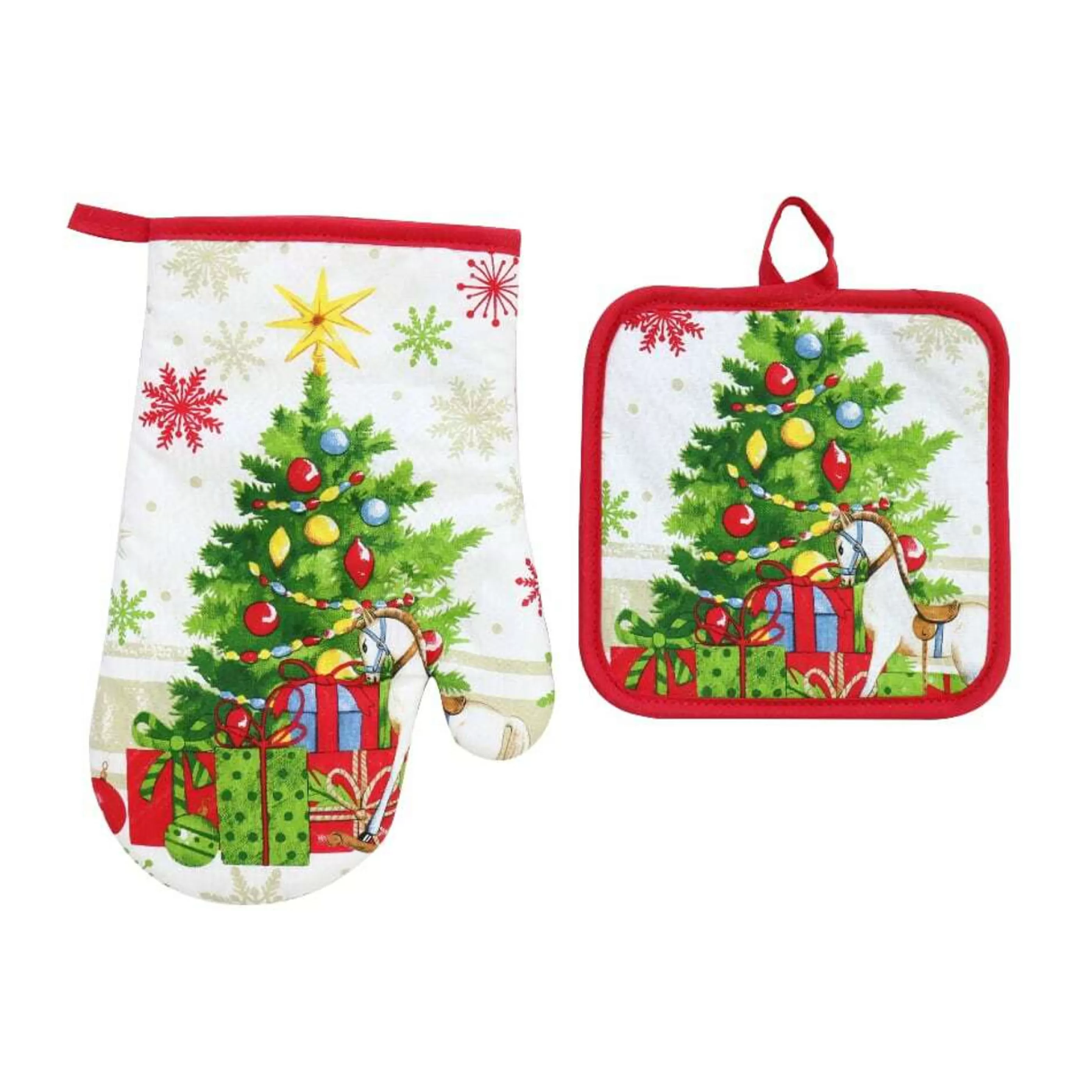 Fashion * Oven Glove & Pot Holder Set Of 2 (2 Styles)