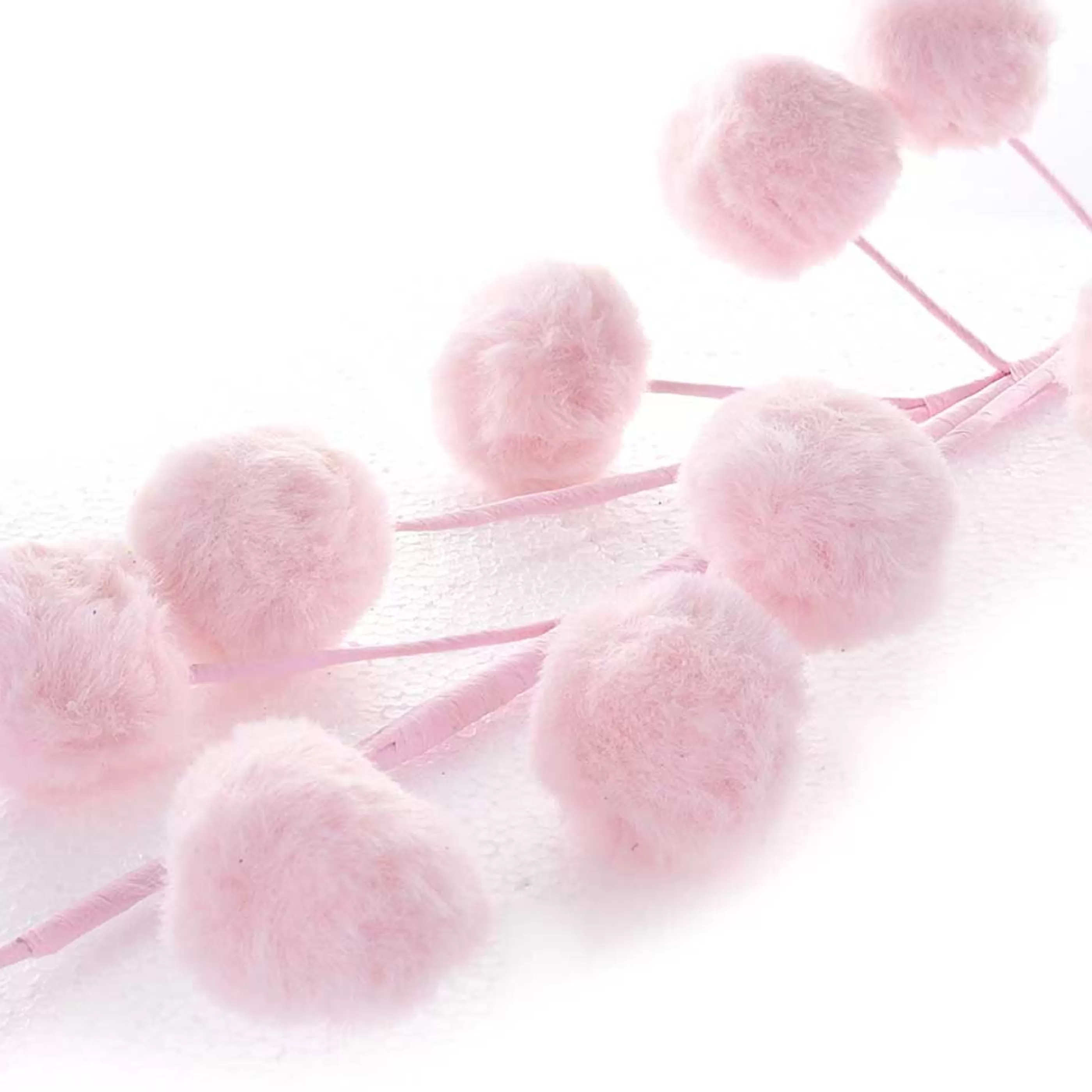 * Festive Sprays | Pale Pink Pom Pom Spray - 60Cm