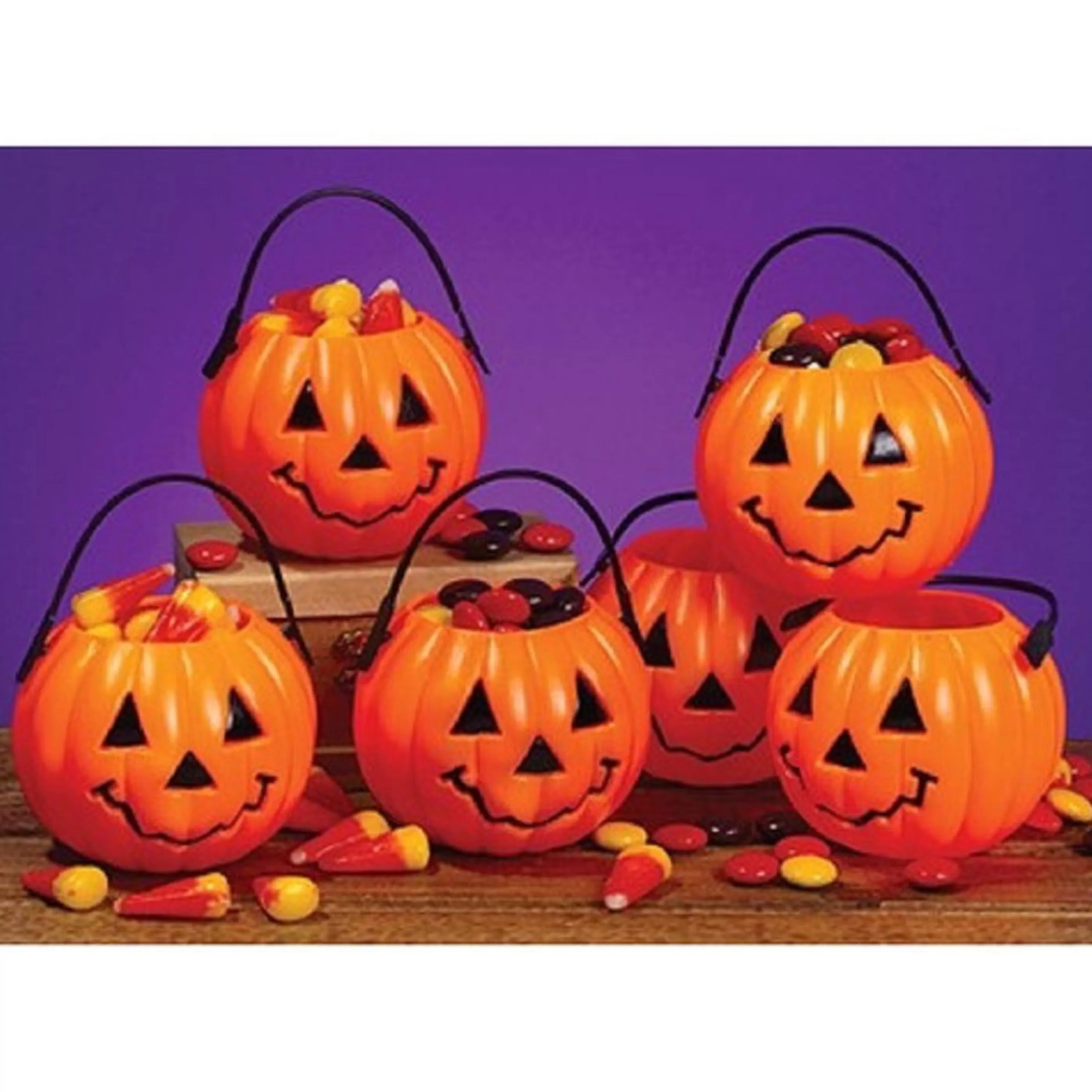 Witches of Halloween Gingerbread Candy Christmas | Party Pumpkin Candy Baskets (Pack Of 6)