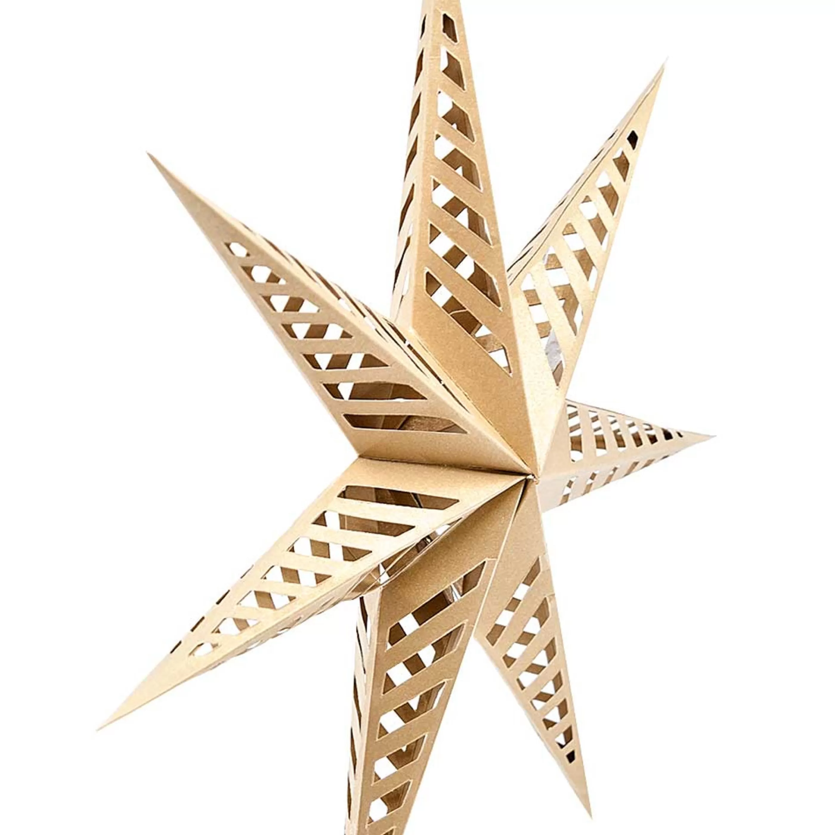 * Hanging Christmas Ornaments | Pearl Gold Hanging Paper Star - 40Cm