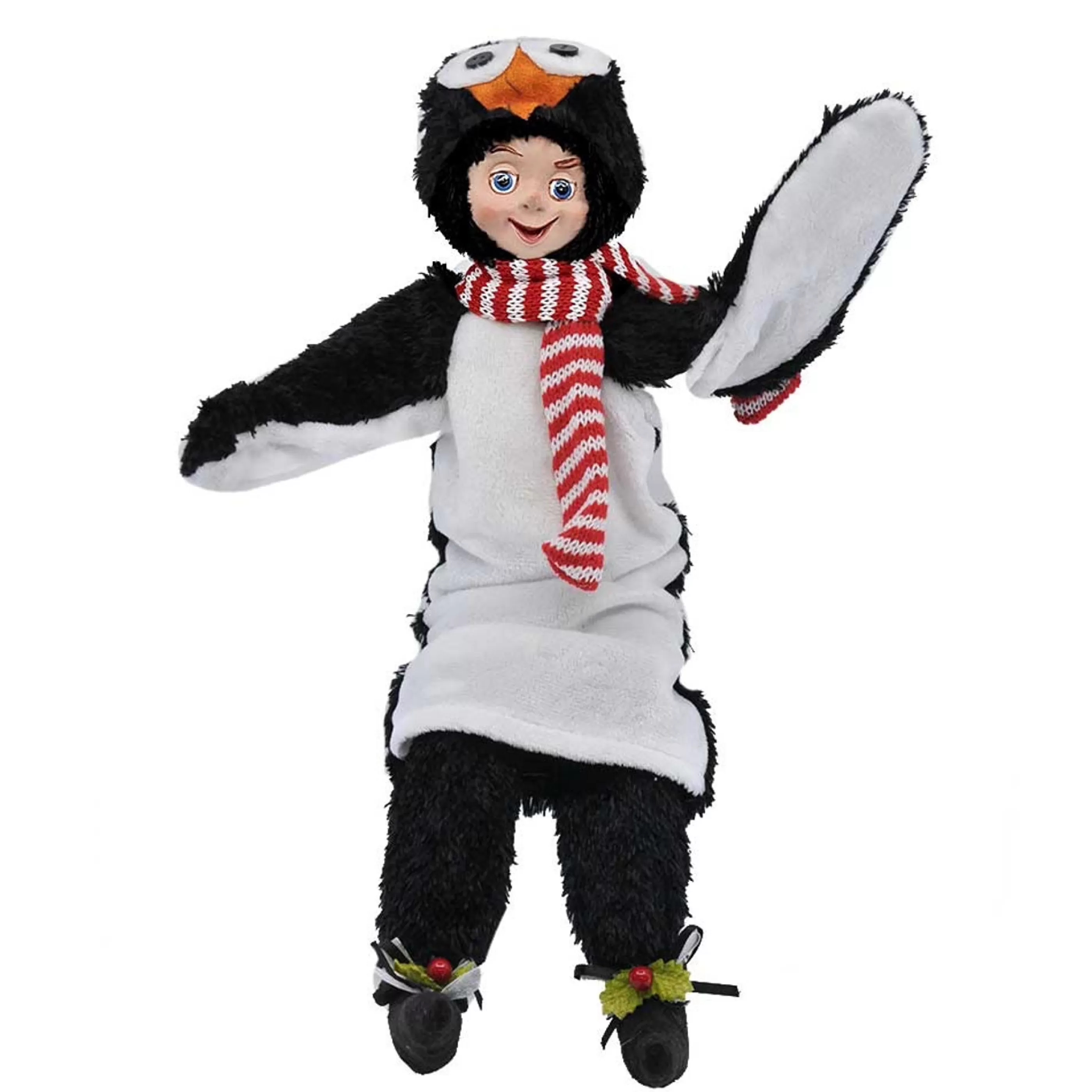 Best RAZ Imports Penguin Fancy Dress Posable Elf - 41Cm