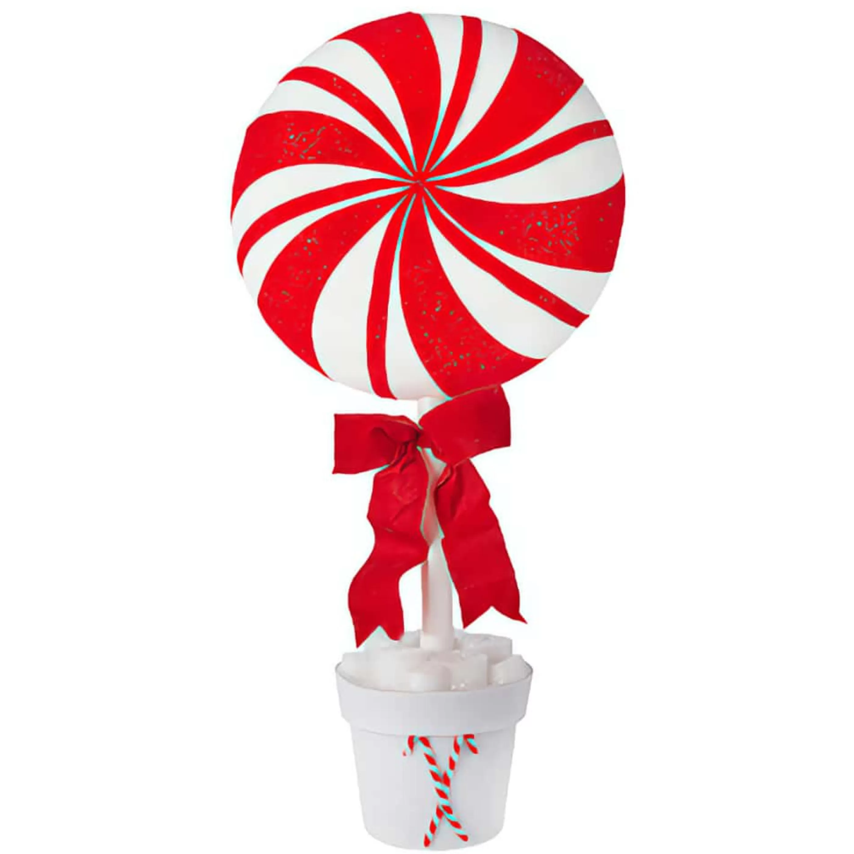 RAZ Imports Table Top Decorations | Peppermint Candy Topiary (2 Styles) - 79Cm