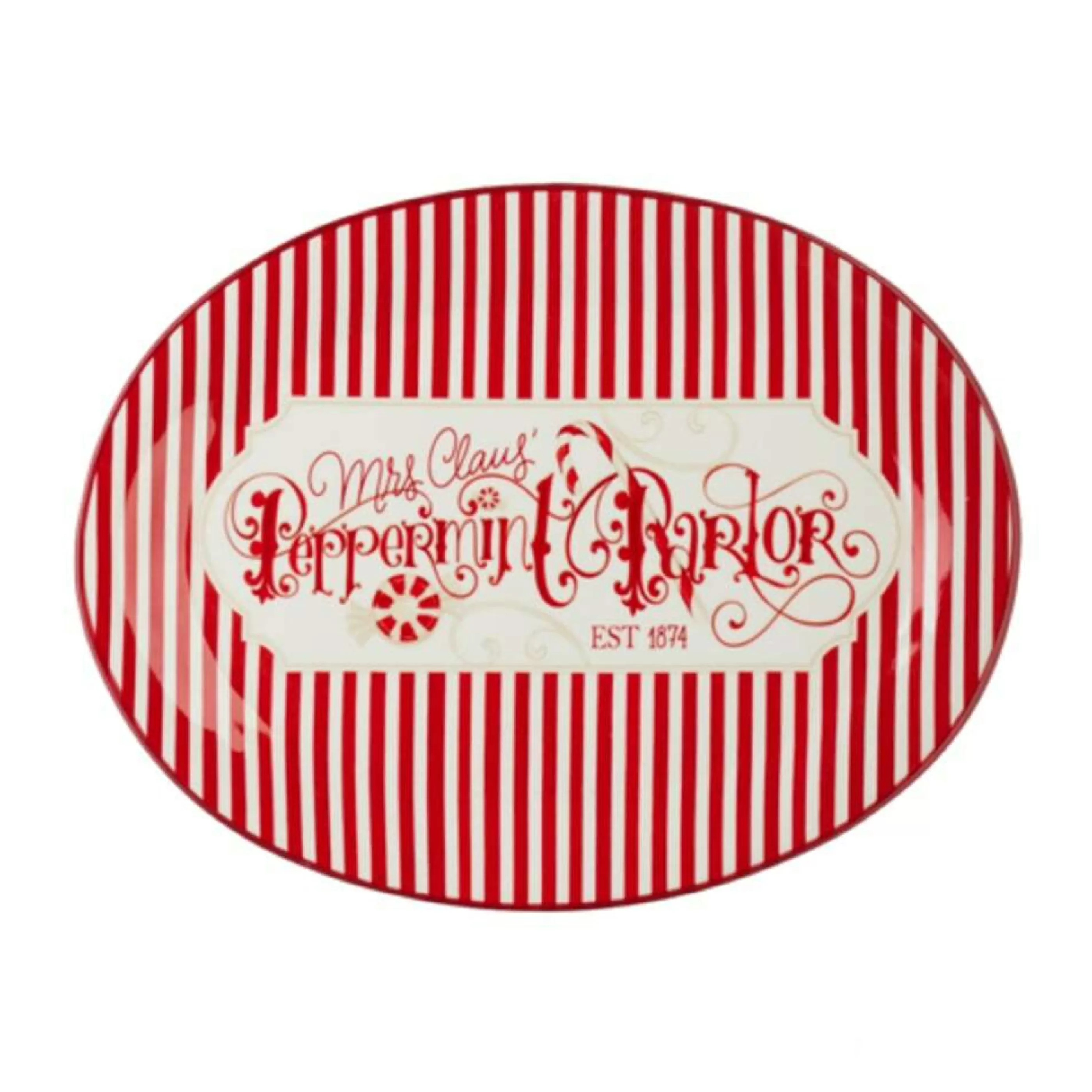 RAZ Imports Table Top Decorations | Peppermint Parlor Decor Sign - 42Cm