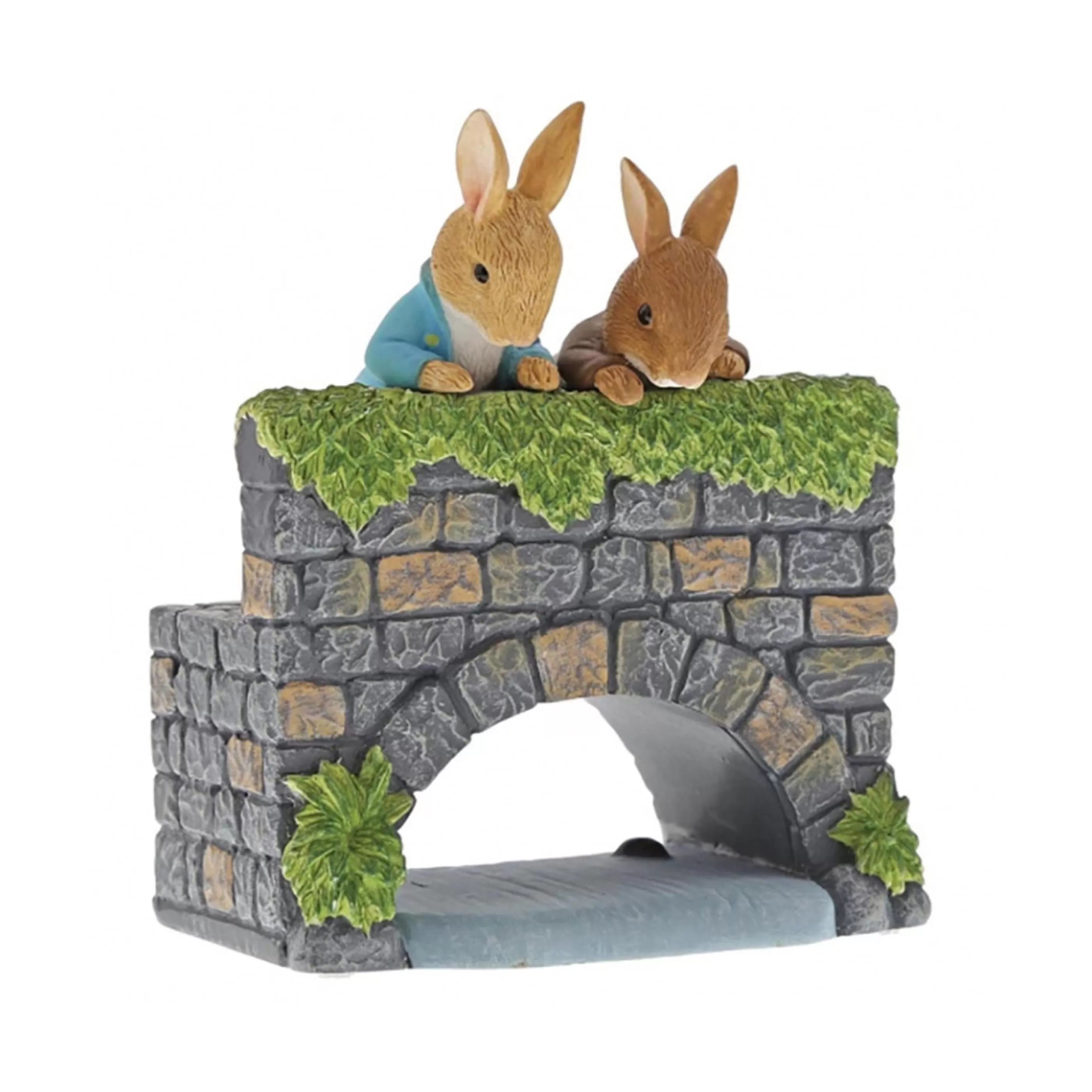 Beatrix Potter - Peter Rabbit Baby's First Christmas | Peter And Benjamin Bunny On The Bridge Figurine - 10Cm