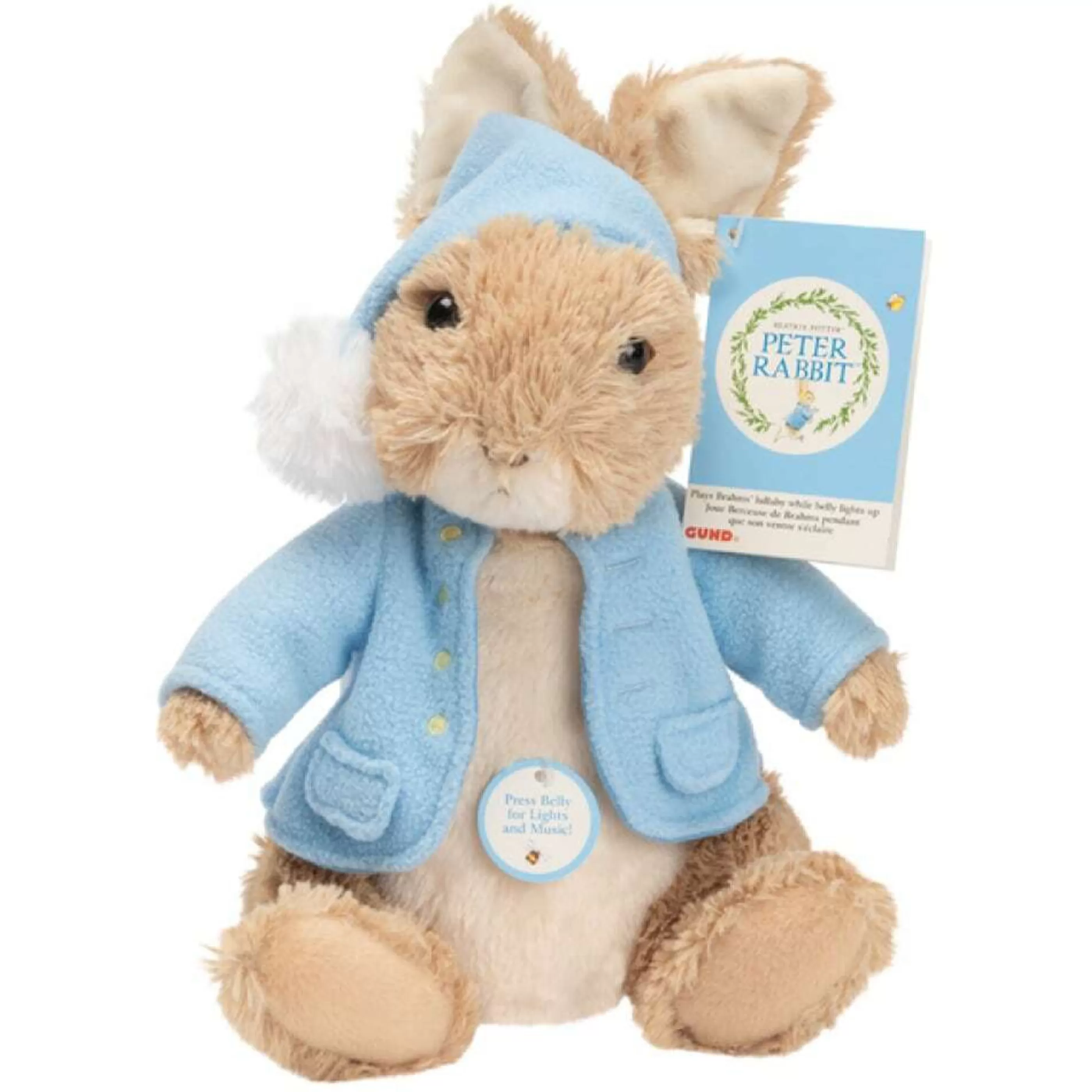 Beatrix Potter - Peter Rabbit Baby's First Christmas | Peter Rabbit Animated Bedtime Plays Brahms Lullaby - 25Cm