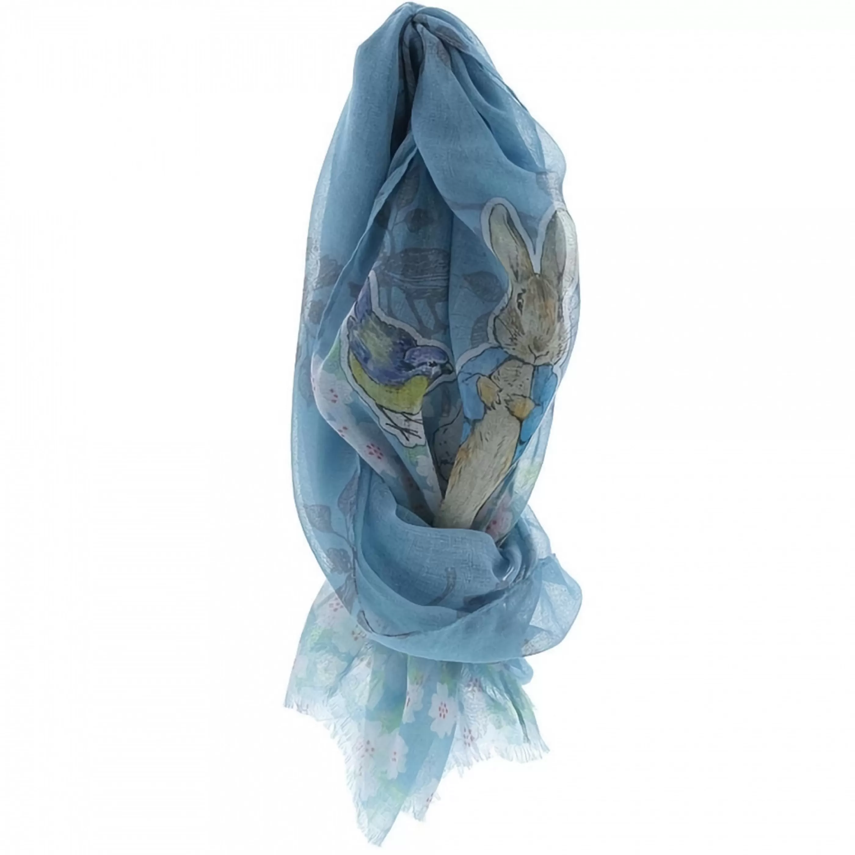 Beatrix Potter - Peter Rabbit Baby's First Christmas | Peter Rabbit Blue Illustrated Scarf - 180Cm