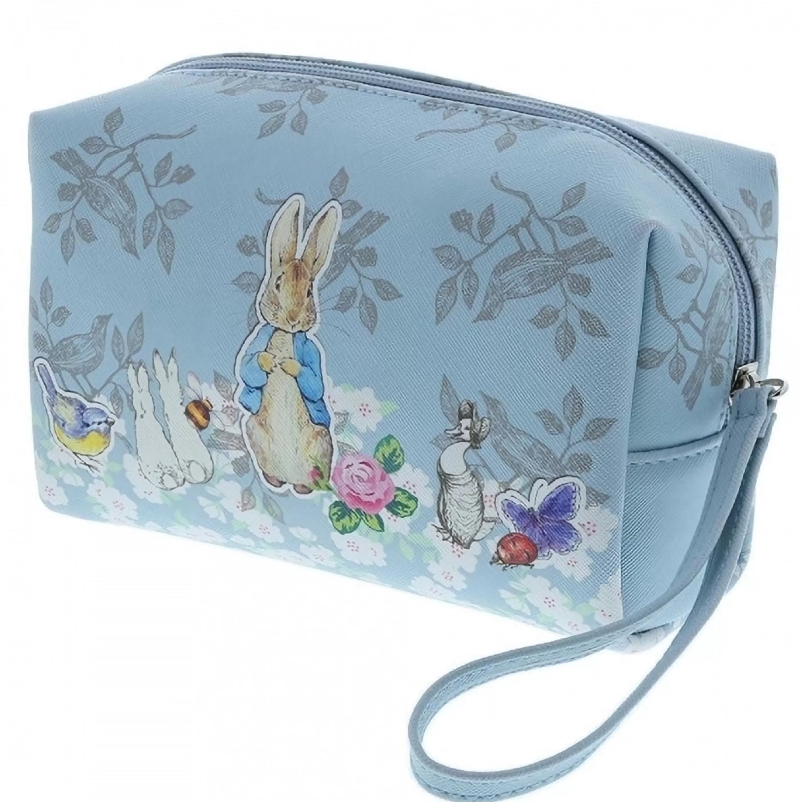 Beatrix Potter - Peter Rabbit Baby's First Christmas | Peter Rabbit Blue Illustrated Wash Bag - 17.5Cm