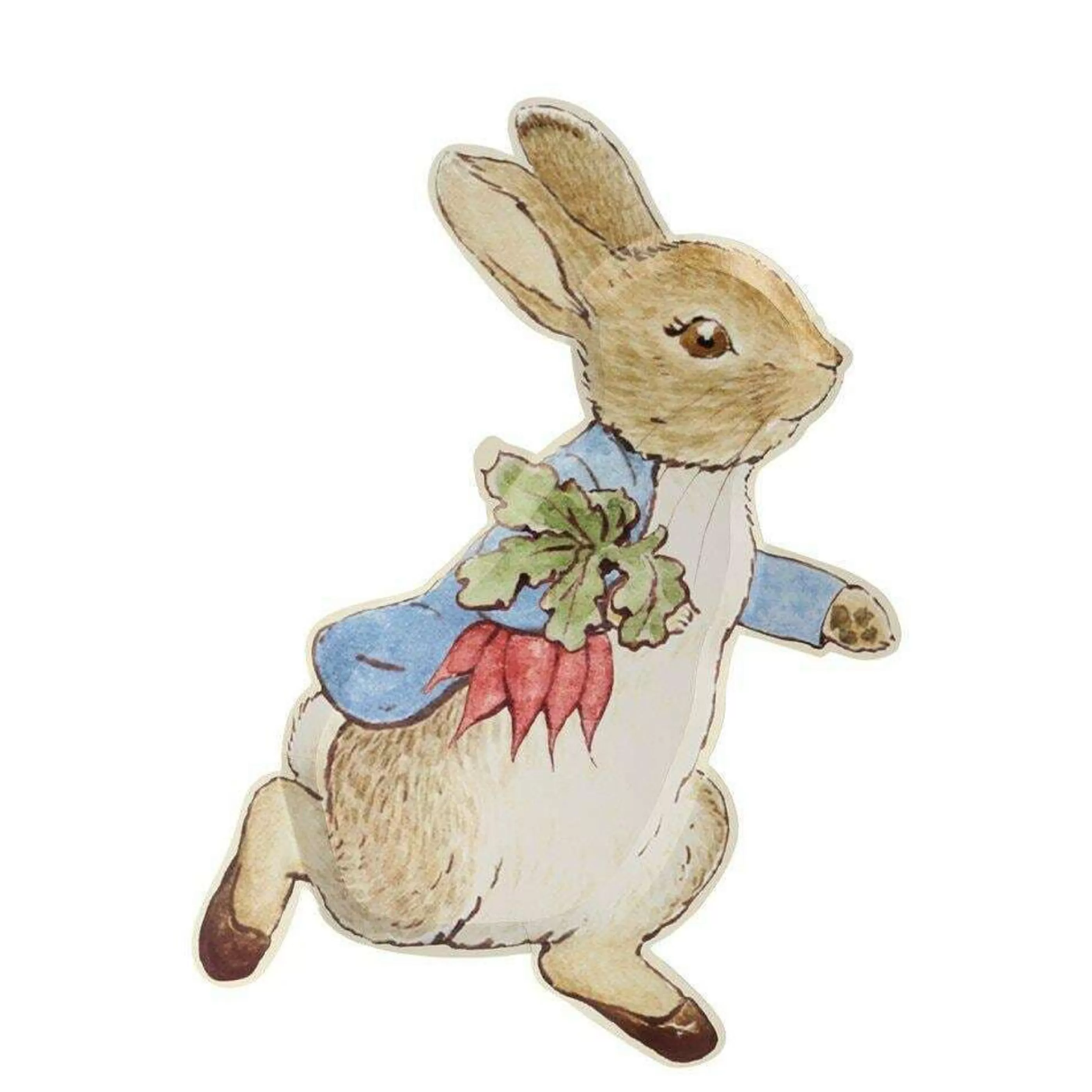 Sale Beatrix Potter - Peter Rabbit Peter Rabbit Diecut Plate (Pack Of 12) - 33Cm