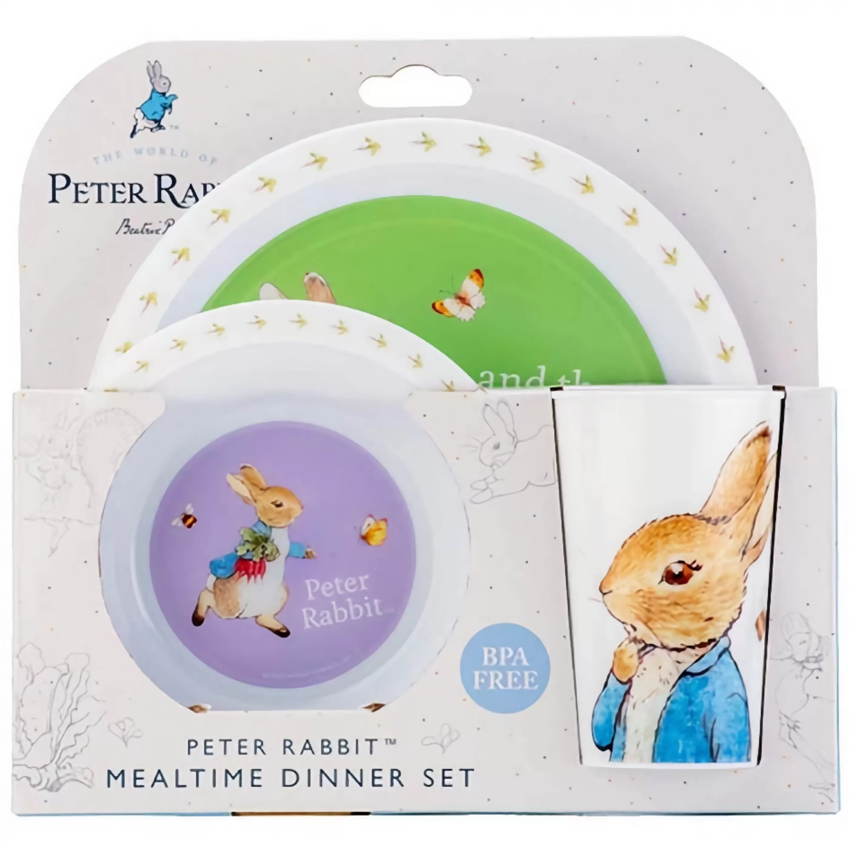 Beatrix Potter - Peter Rabbit Baby's First Christmas | Peter Rabbit Dinner Set (Set Of 3) - 24.5Cm