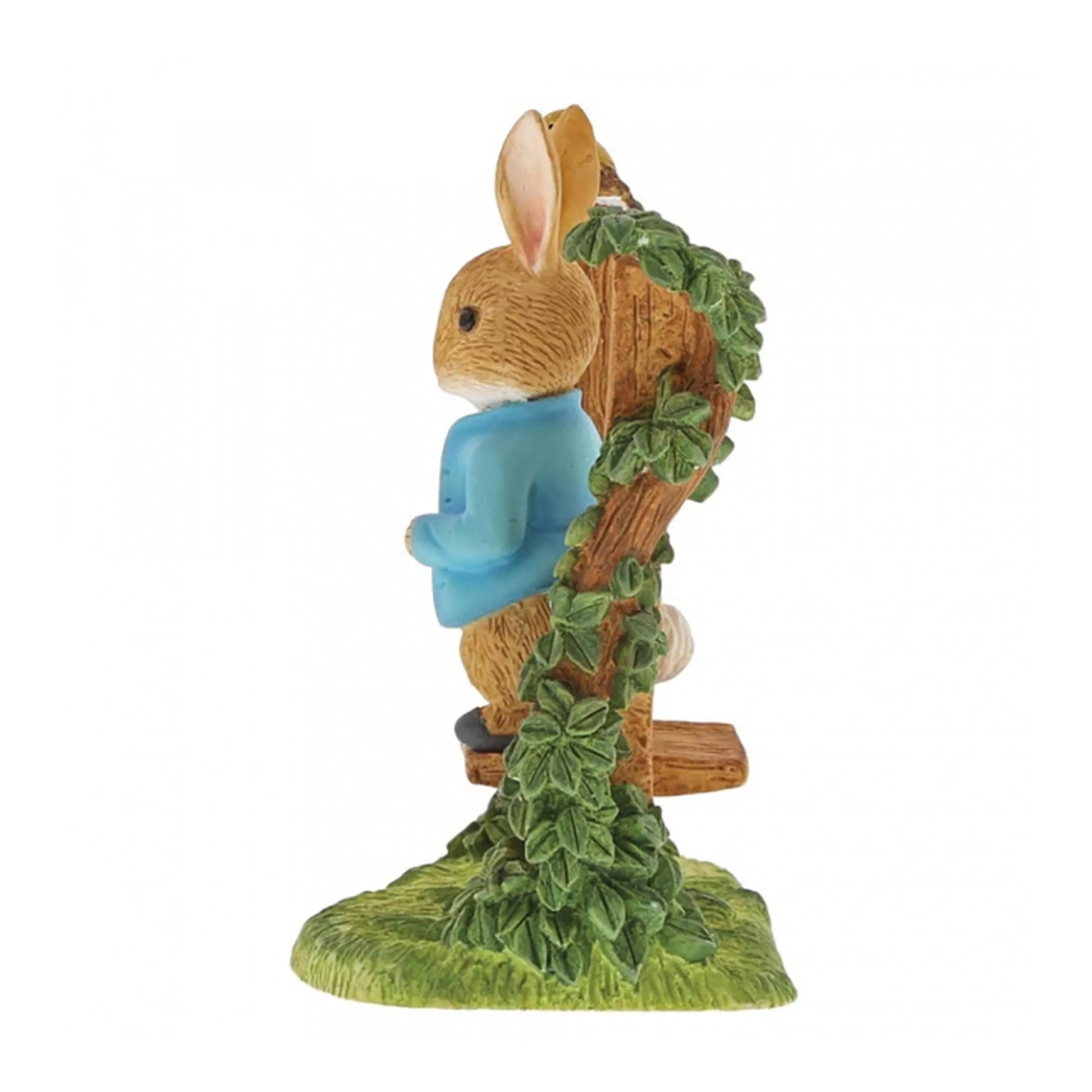 Beatrix Potter - Peter Rabbit Baby's First Christmas | Peter Rabbit On Wooden Style Figurine - 8Cm