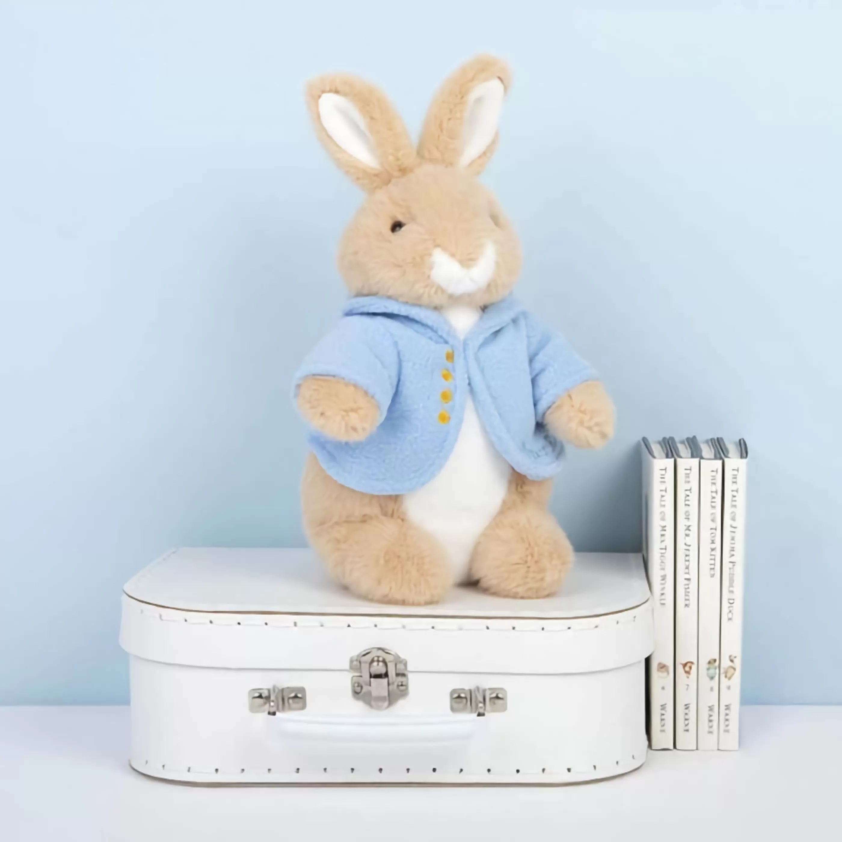 Beatrix Potter - Peter Rabbit Baby's First Christmas | Peter Rabbit Plush With Blue Jacket - 25Cm