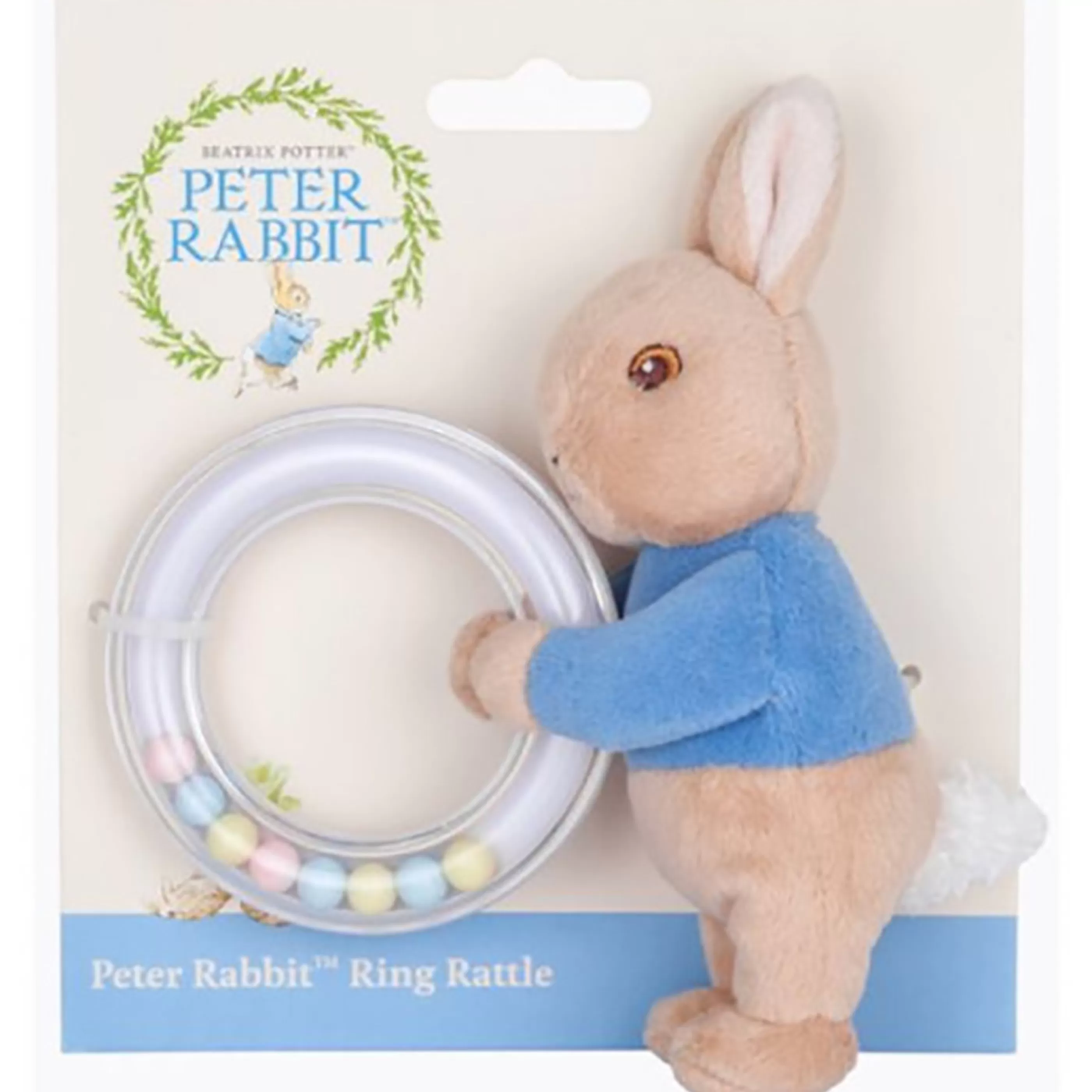 Beatrix Potter - Peter Rabbit Baby's First Christmas | Peter Rabbit Ring Rattle - 11Cm