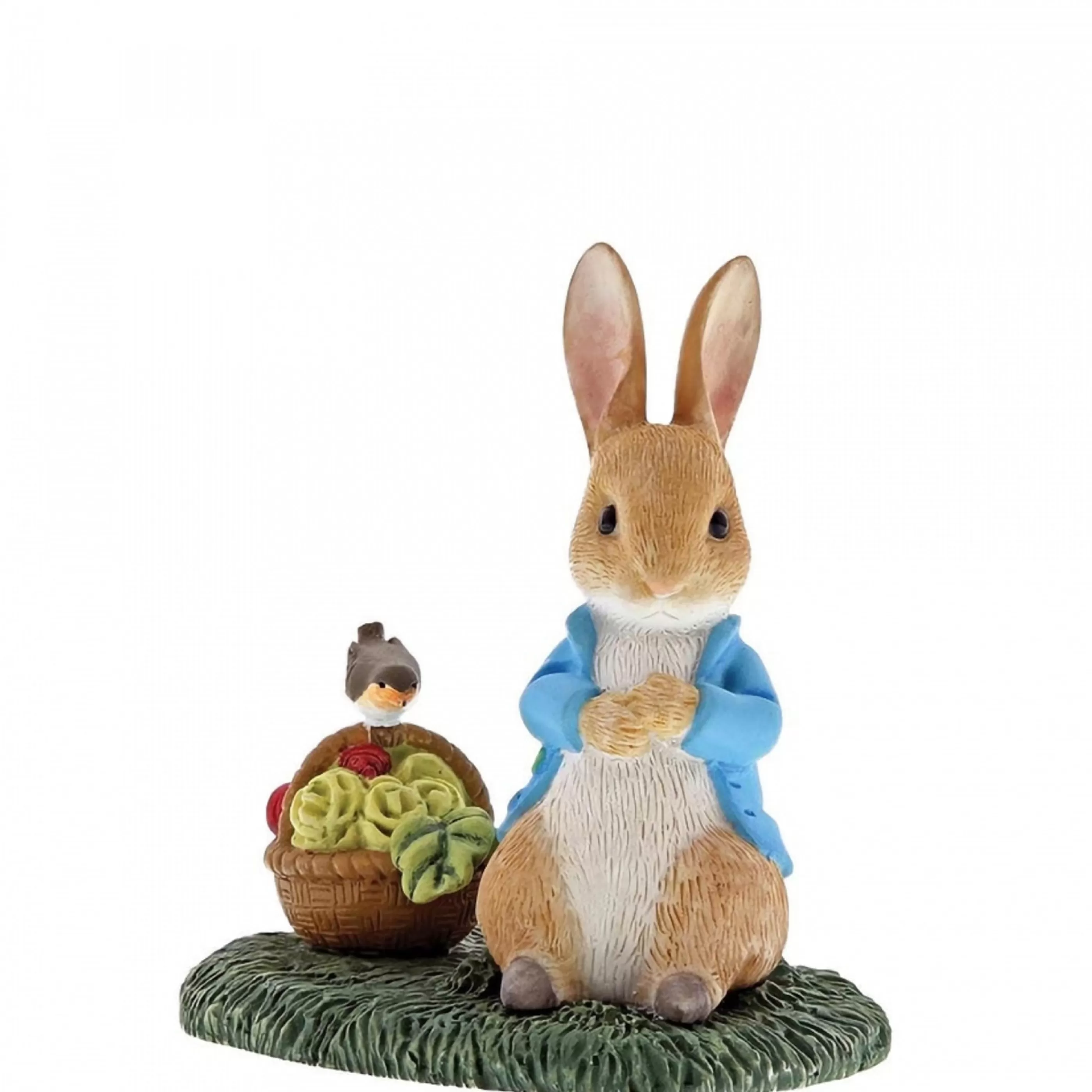 Beatrix Potter - Peter Rabbit Table Top Decorations | Peter Rabbit With Basket Figurine - 6Cm