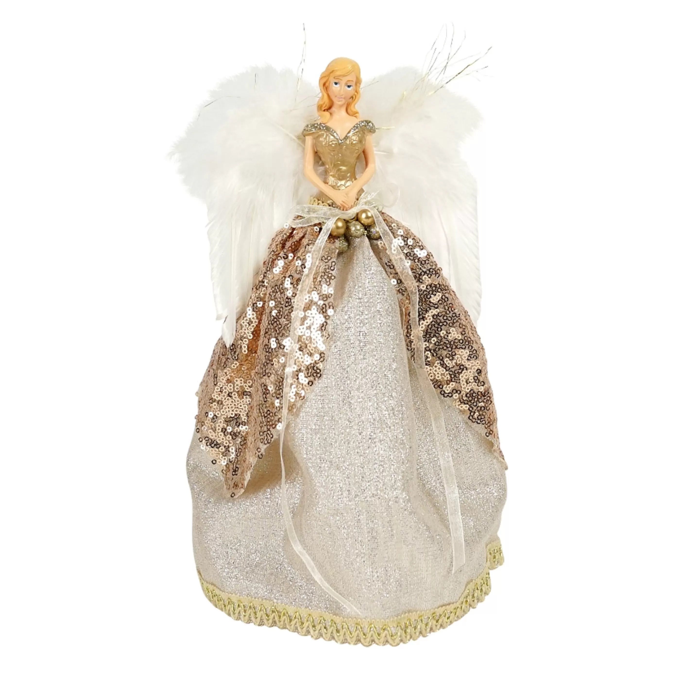 Hot * Pink Champagne Angel Cone Tree Topper - 30Cm