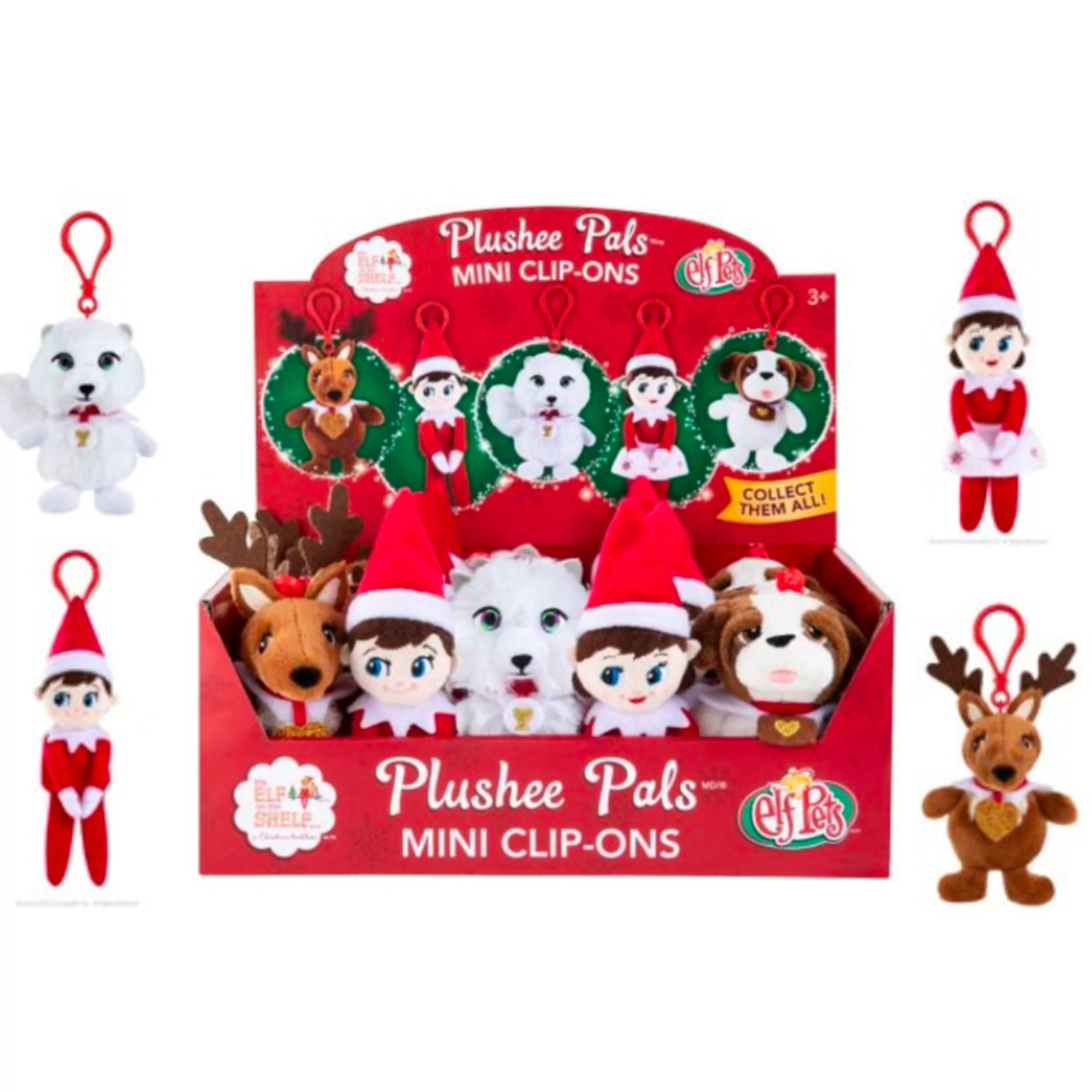 Fashion Elf on the Shelf Plushie Pal Reindeer With Clip