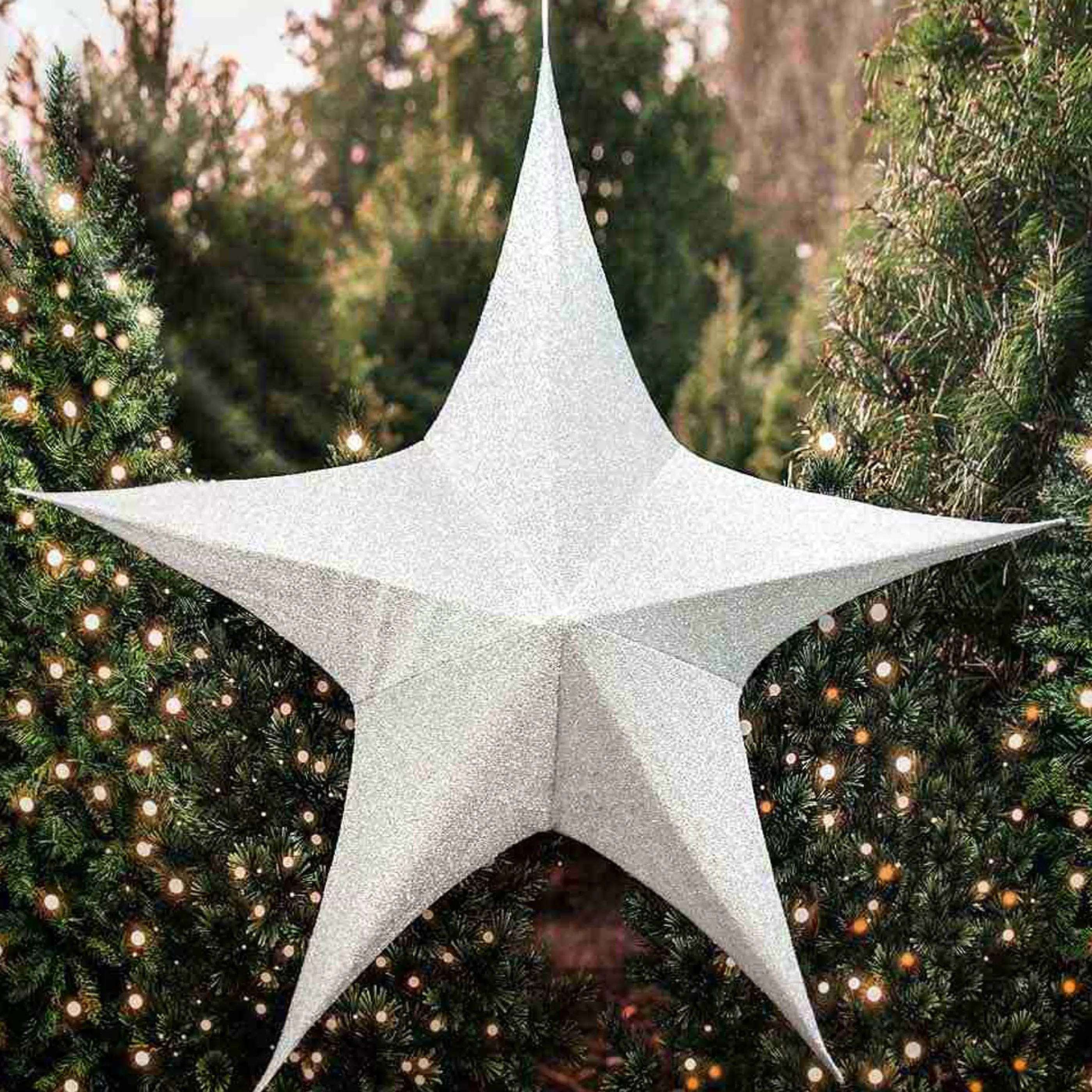 Cheap * Pop Up Silver Tinsel Star - 180Cm