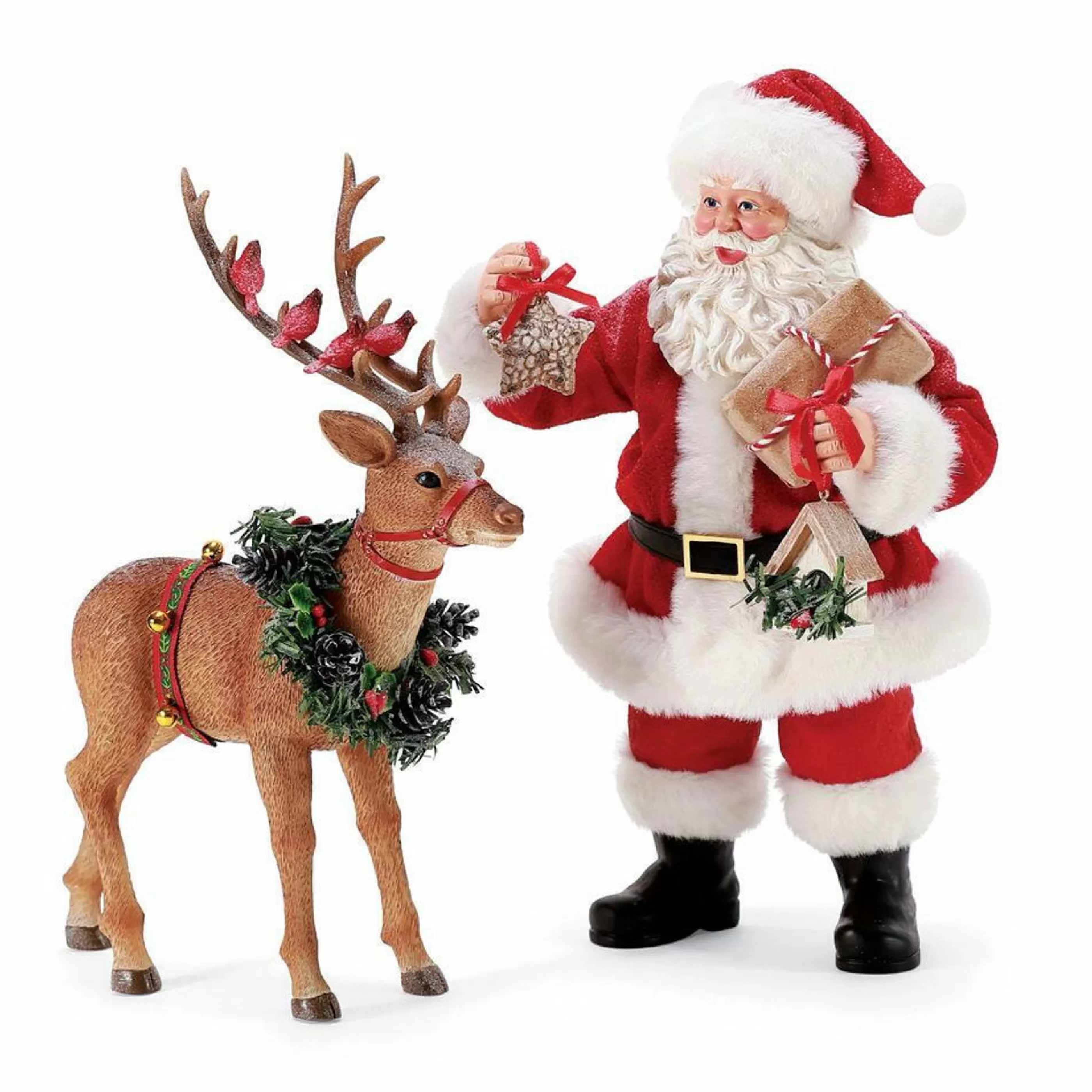 Hot Possible Dreams Santa And Reindeer (Set Of 2) - 26.5Cm