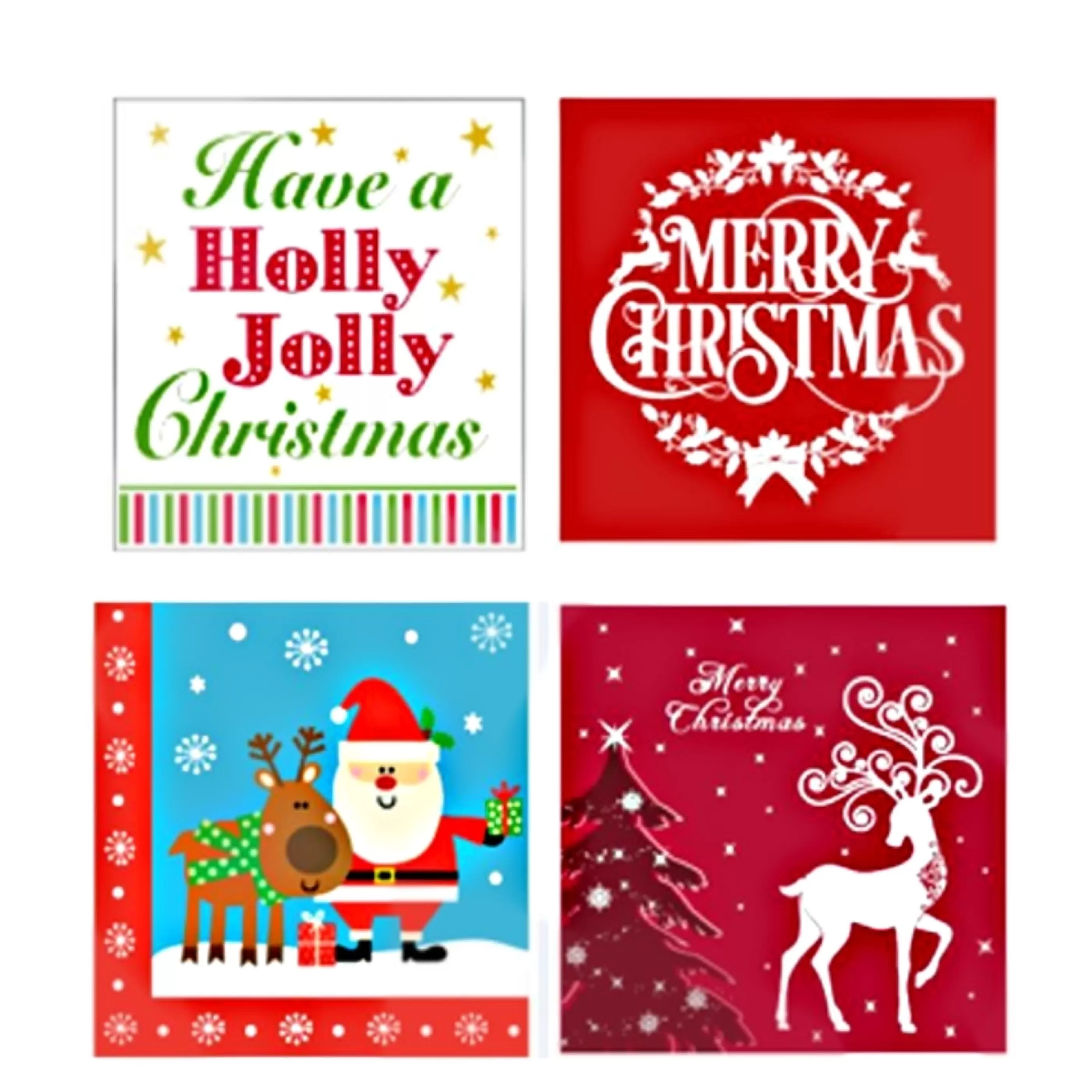 New * Printed Christmas Paper Napkins (4 Styles) - 20 Pack