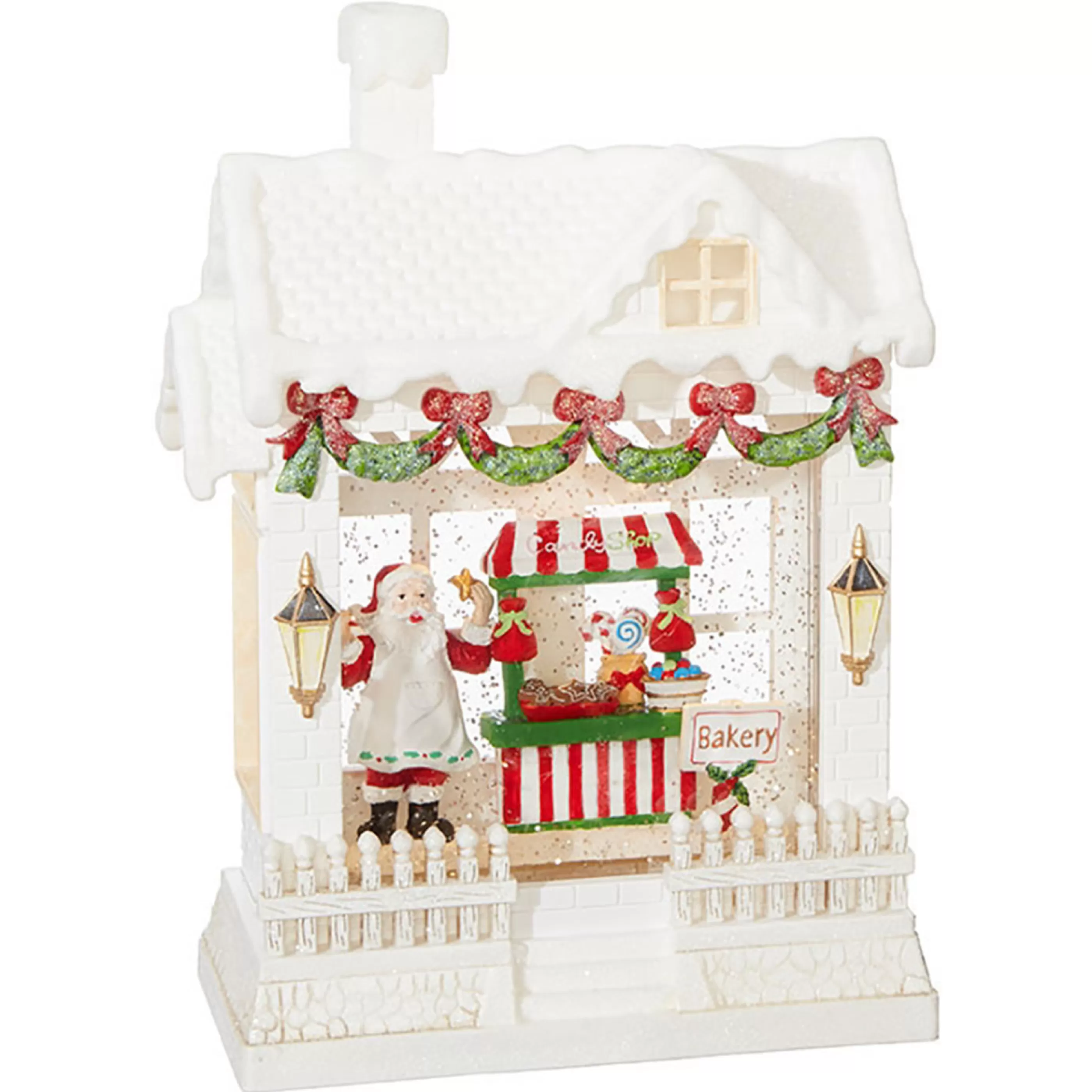 Flash Sale RAZ Imports Raz Baking Santa Lighted Water House - 25Cm