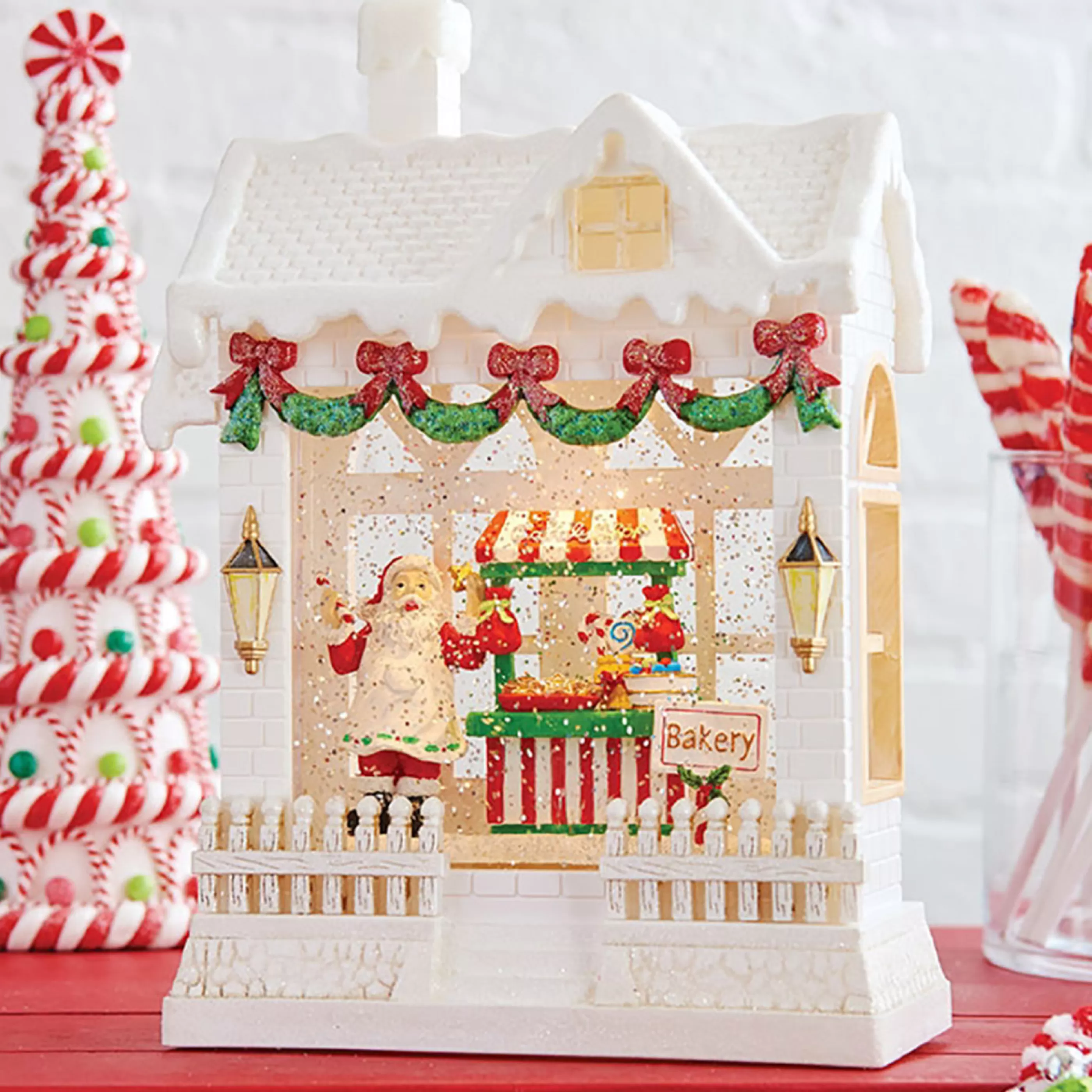 Flash Sale RAZ Imports Raz Baking Santa Lighted Water House - 25Cm