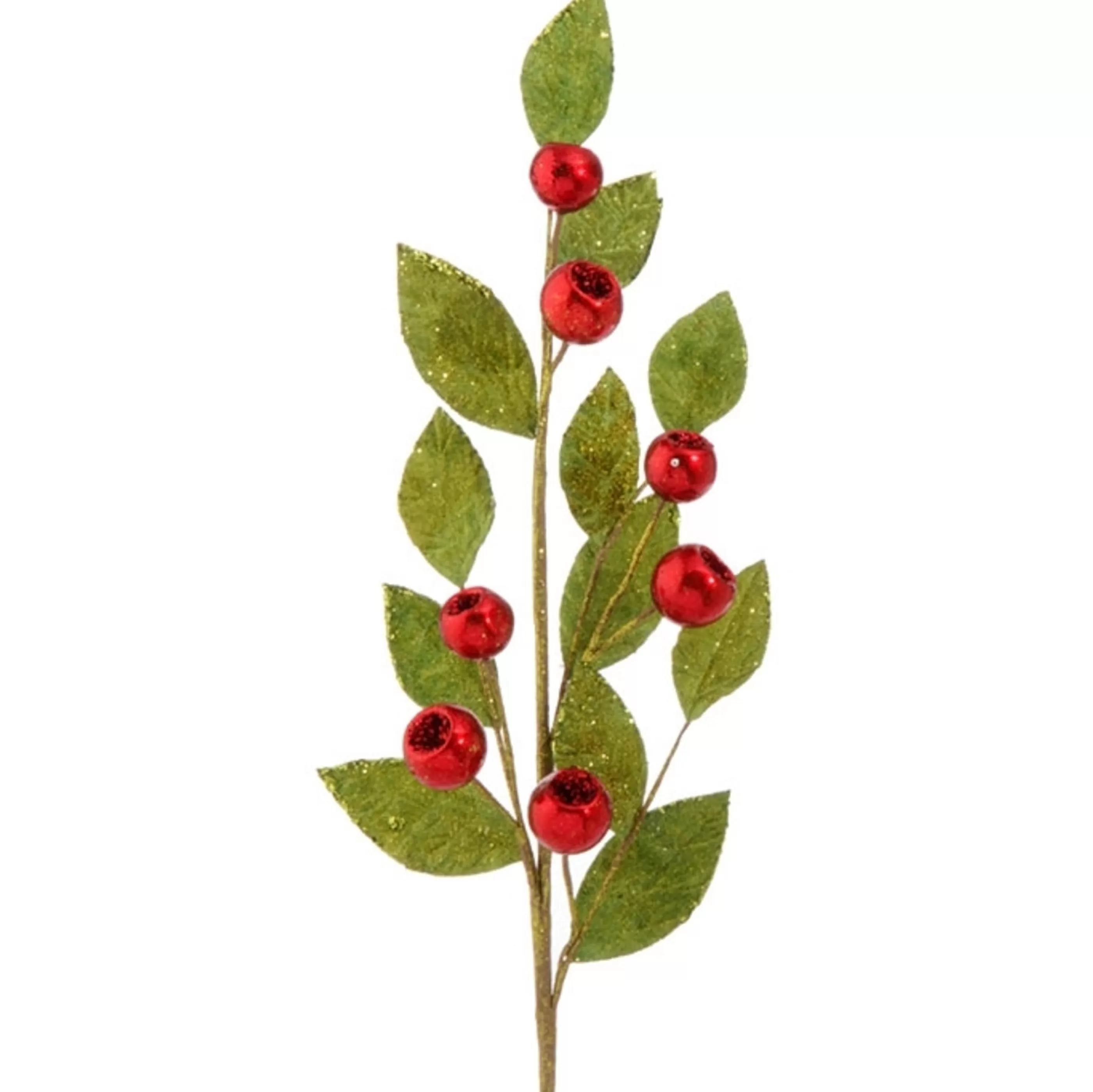 RAZ Imports Floristry | Red & Green Leaf Spray - 69Cm