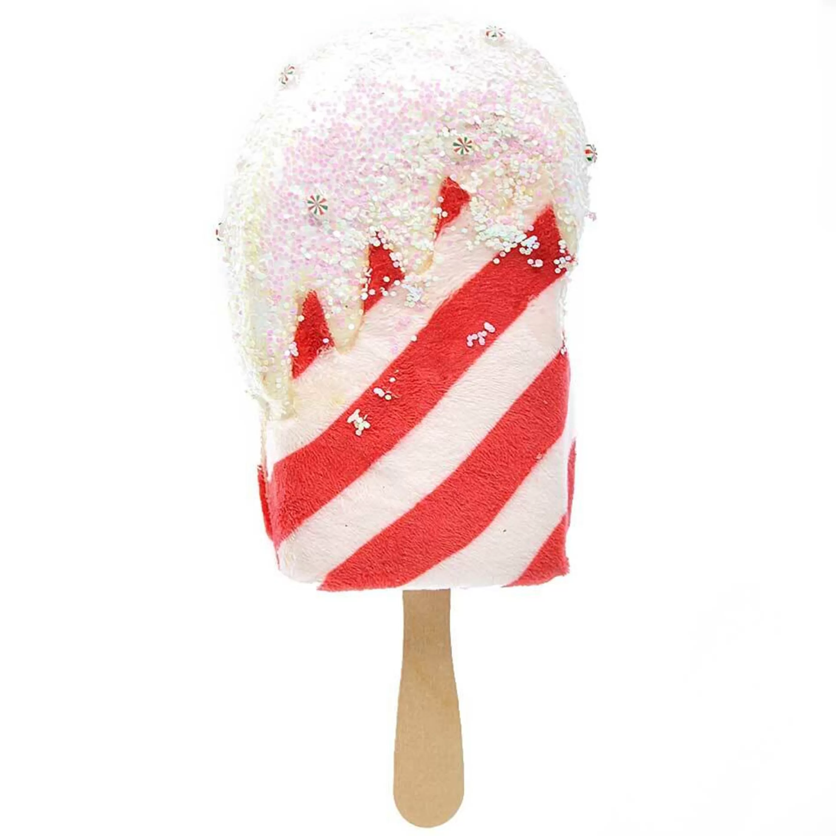 * Hanging Christmas Ornaments | Red And White Stripe Ice Cream - 17Cm