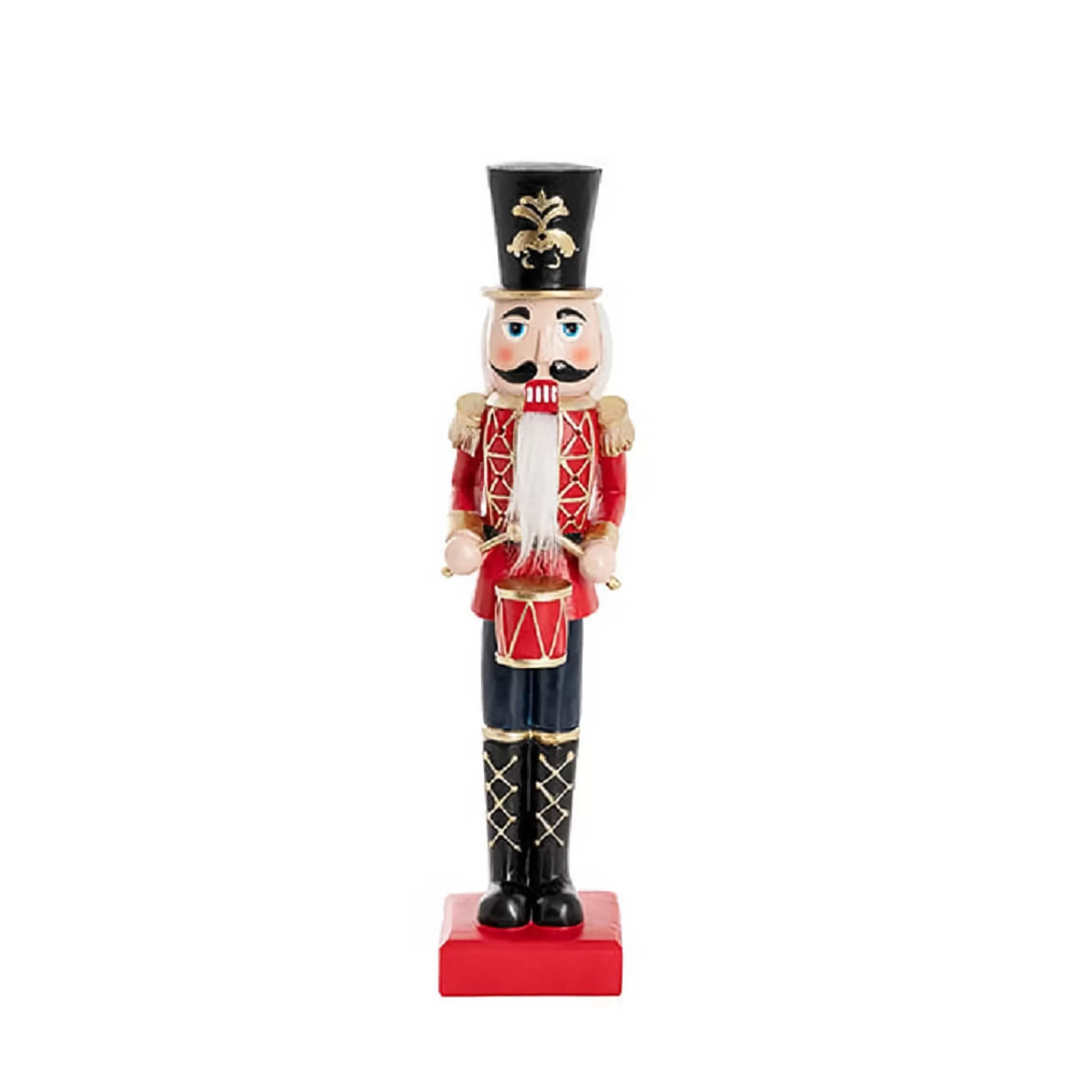 Store * Red Black Traditional Nutcracker With Drum - 39Cm