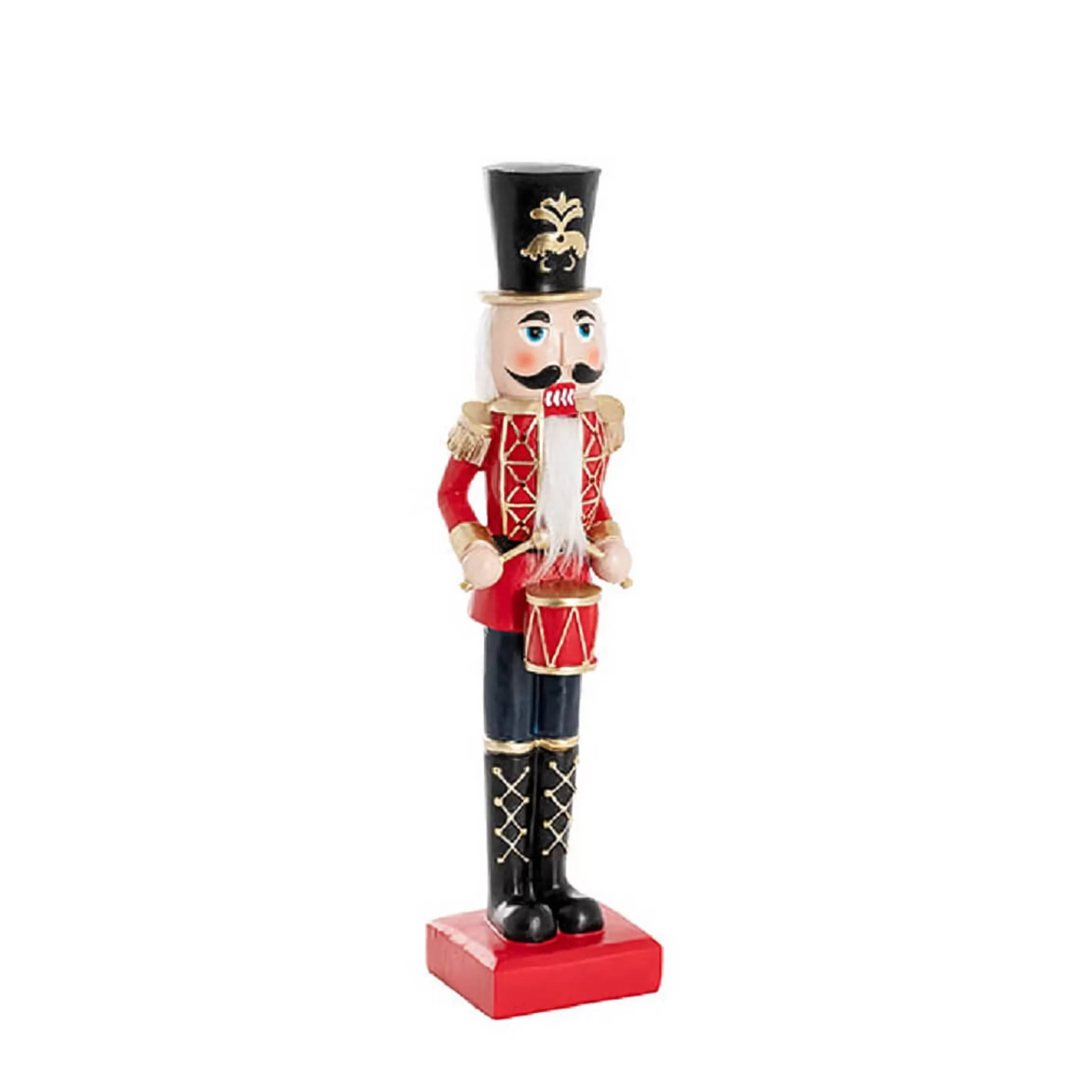 Store * Red Black Traditional Nutcracker With Drum - 39Cm