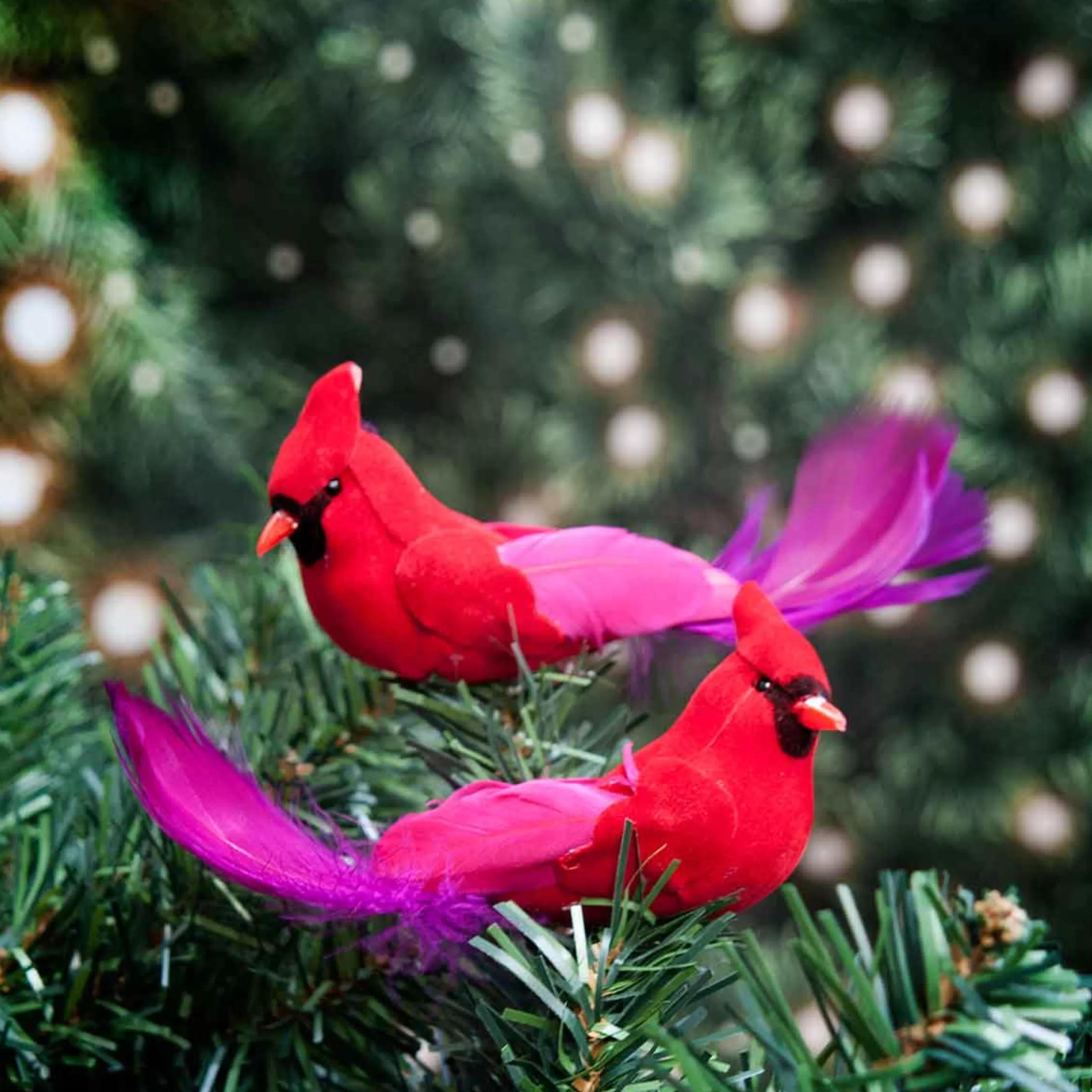 * Birds & Butterflies | Red Cardinal Birds (Set Of 2) - 14.5Cm