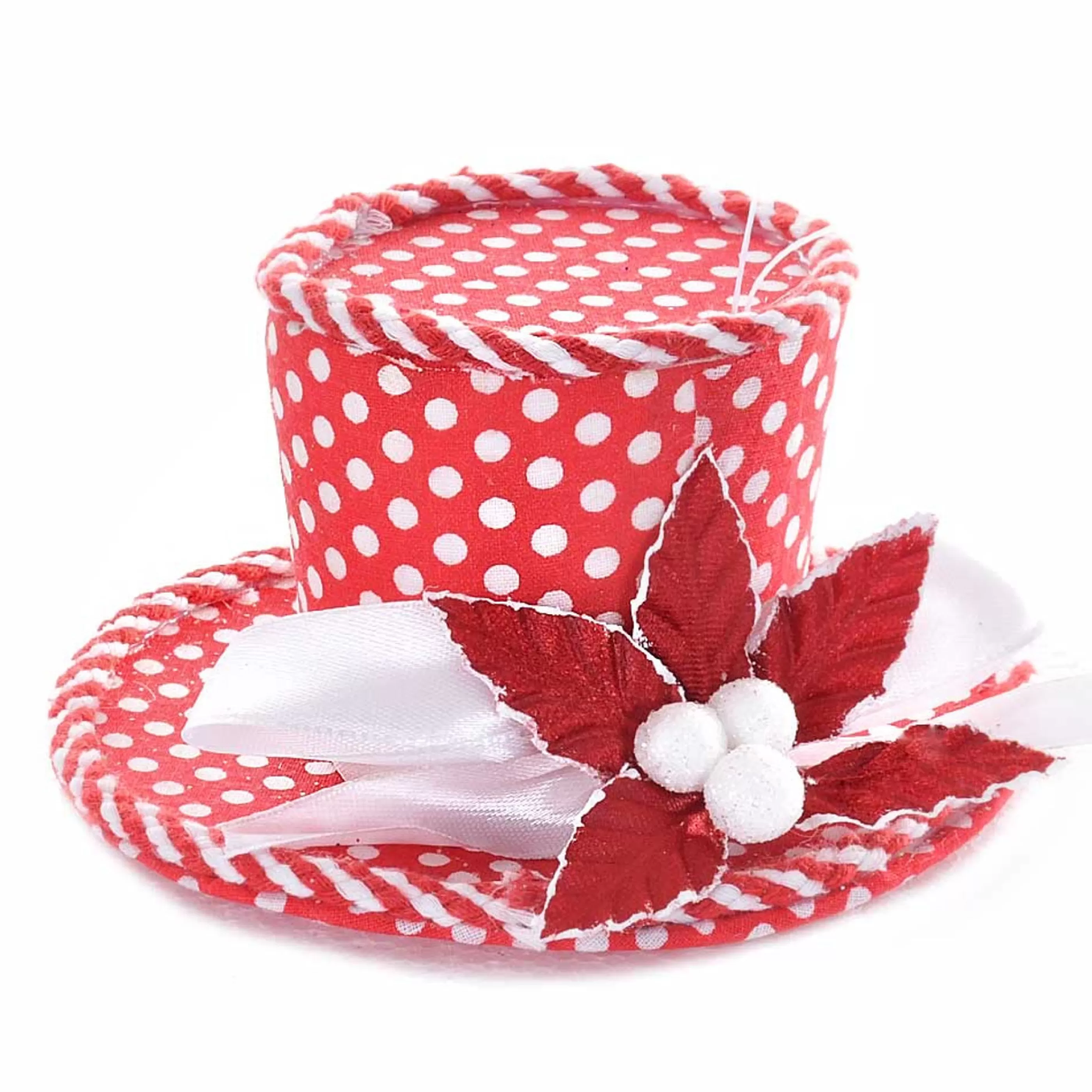 * Table Top Decorations | Red Christmas Hat With White Dots - 13Cm