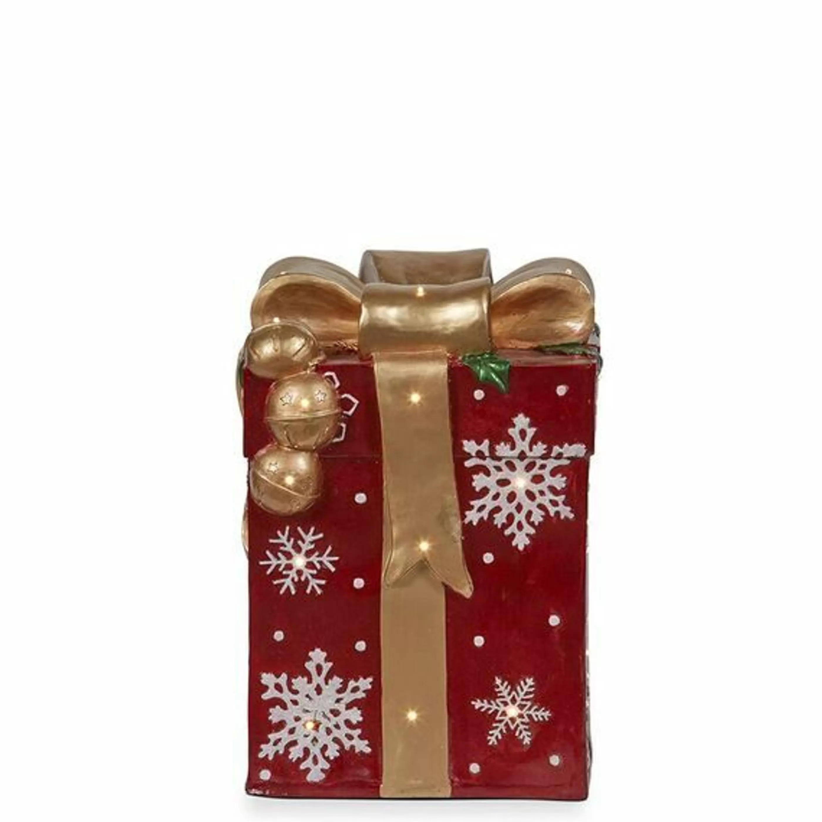 Fashion Swishmas Red Gift Box With Gold Bow - 54Cm