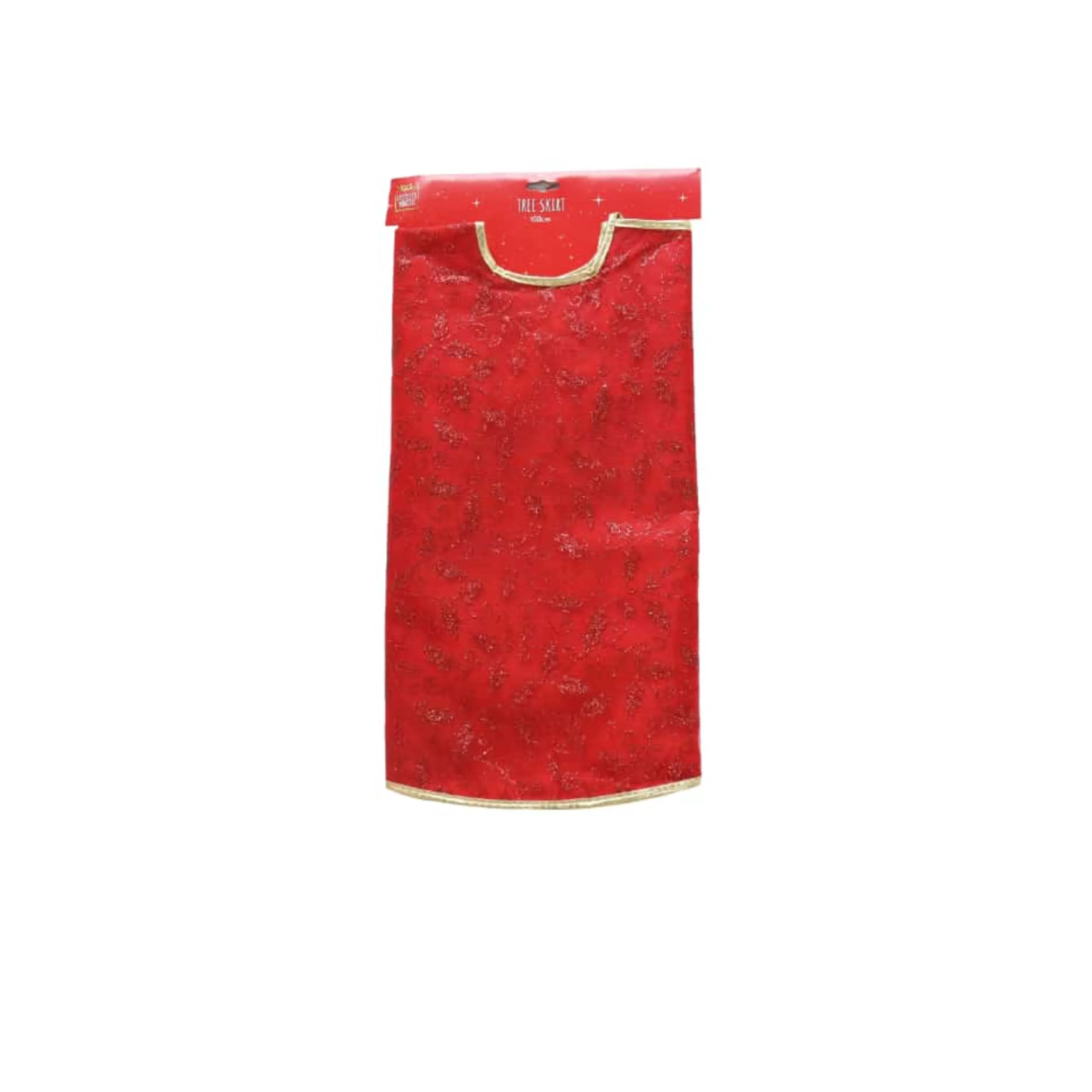 Outlet * Red Glitter Organza Tree Skirt (3 Styles) - 100Cm