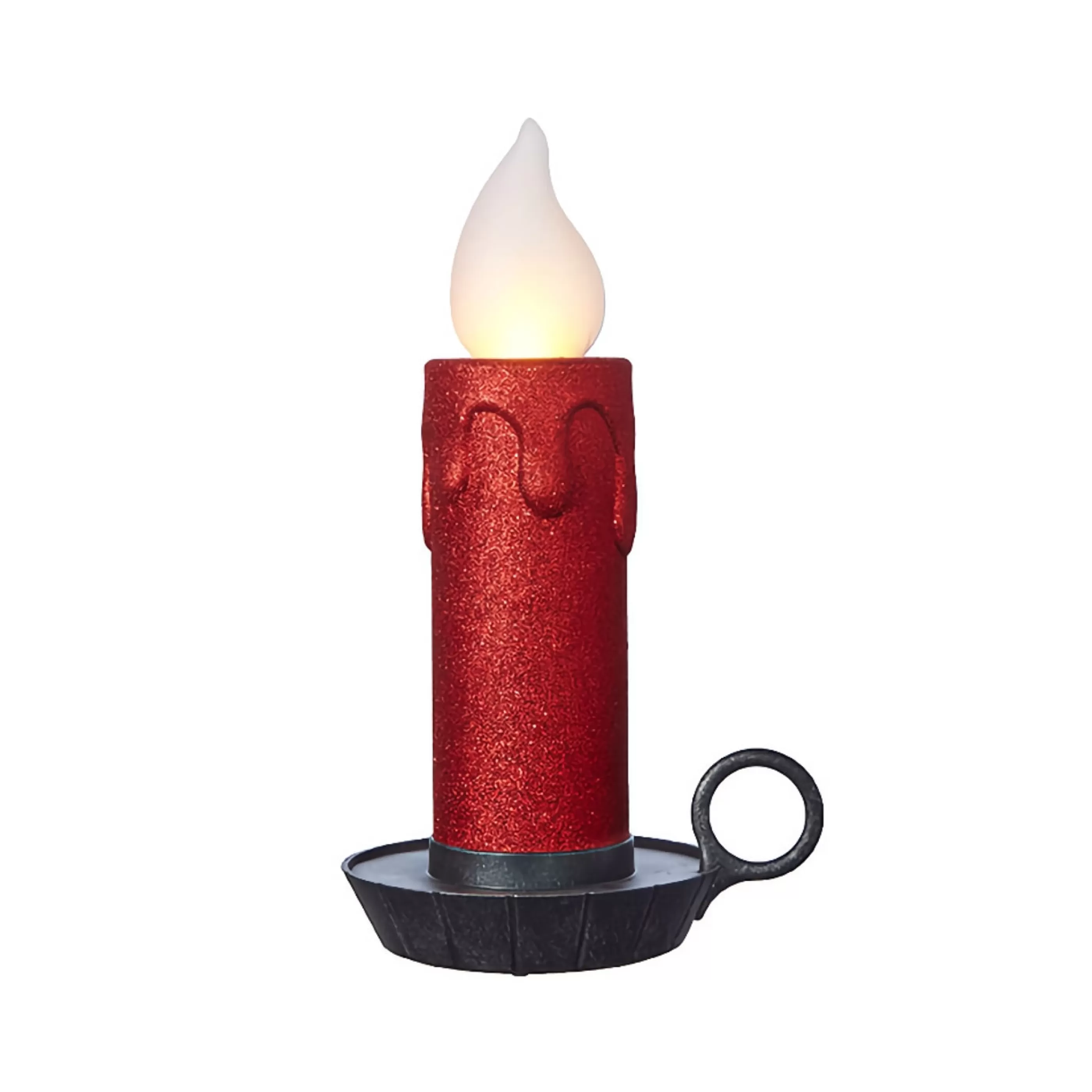 Cheap RAZ Imports Red Glittered Battery Operated Candle - 44.5Cm