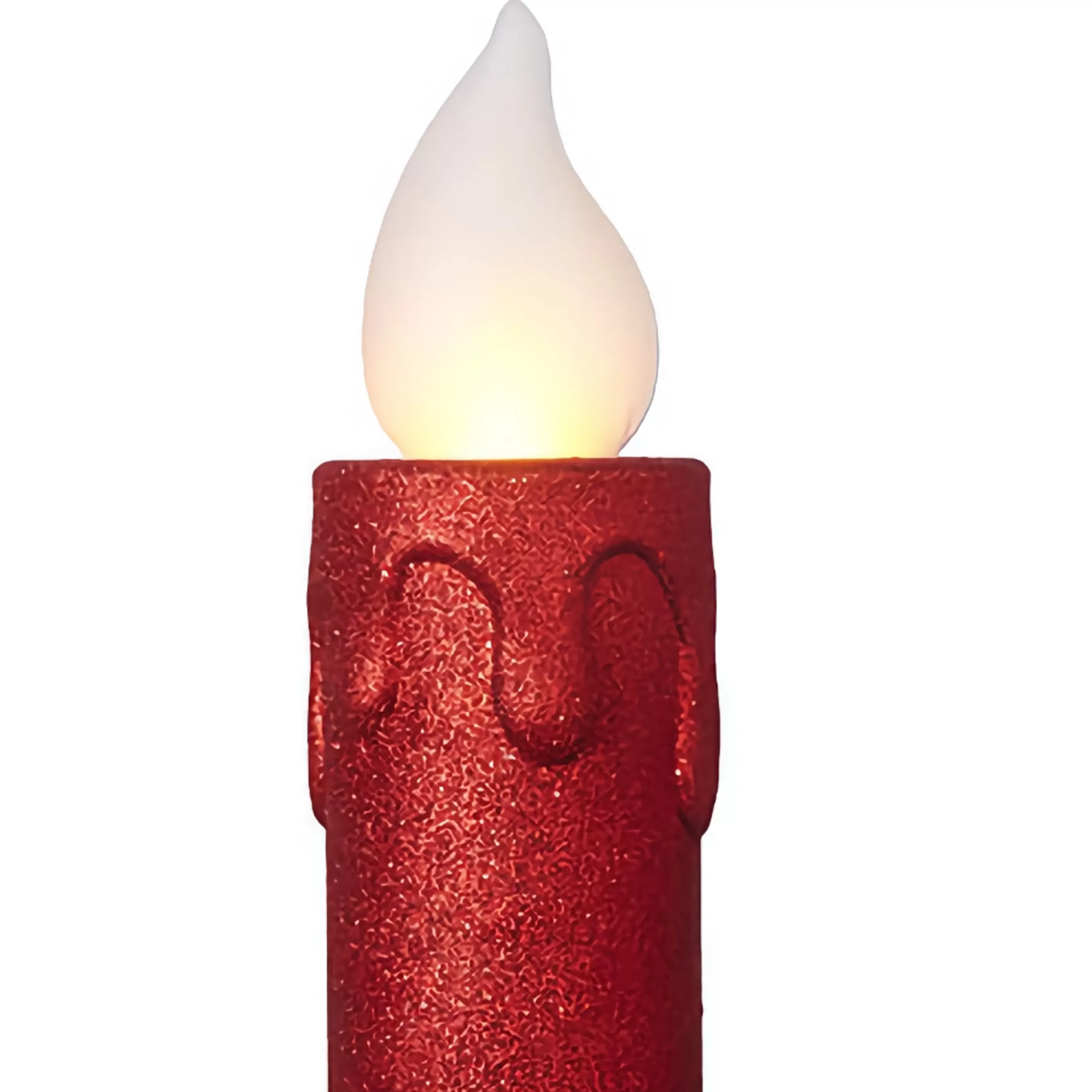 Cheap RAZ Imports Red Glittered Battery Operated Candle - 44.5Cm