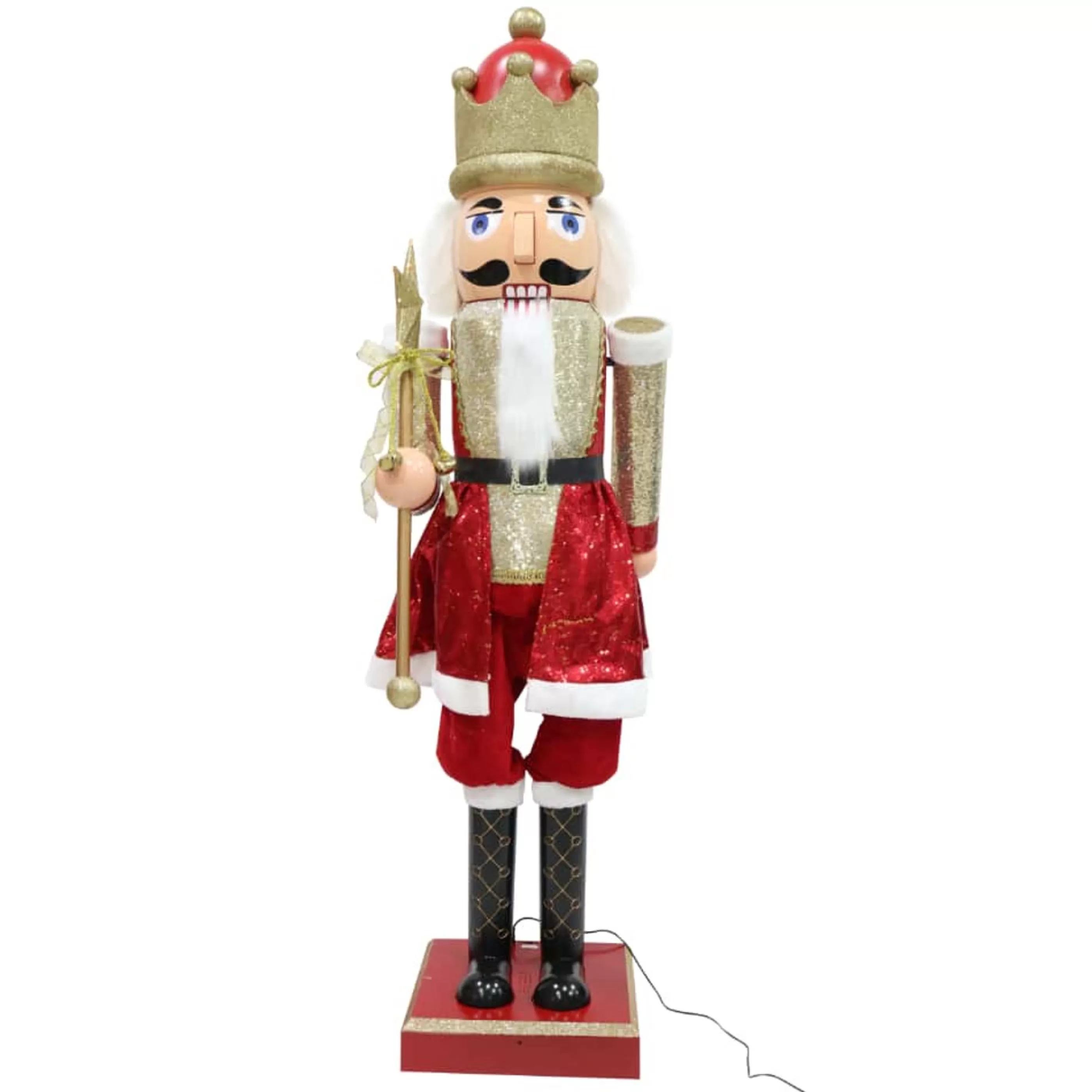 Fashion * Red Gold Singing Marching Nutcracker - 160Cm