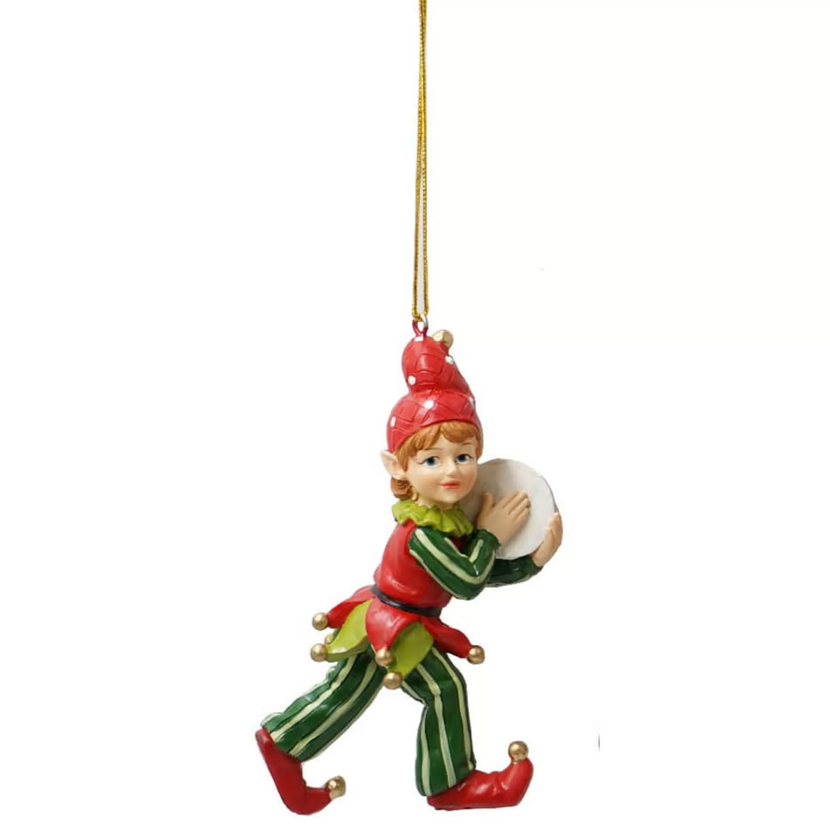 * Hanging Christmas Ornaments | Red Green Christmas Elf Ornament - 10.5Cm