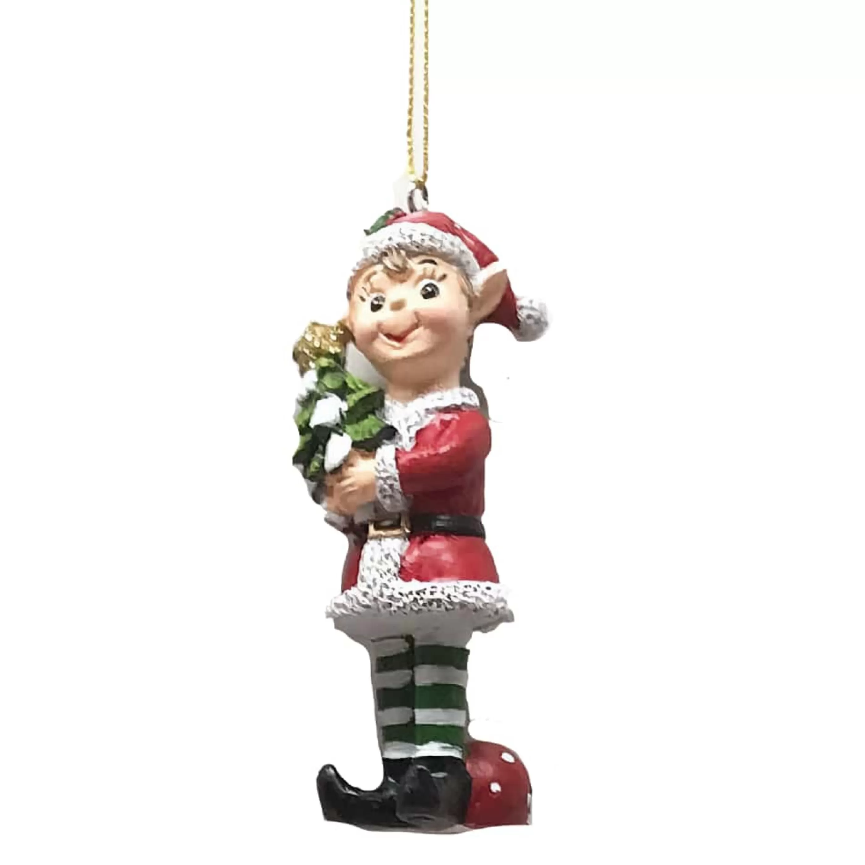 * Hanging Christmas Ornaments | Red Green Elf Ornament (2 Styles) - 10Cm