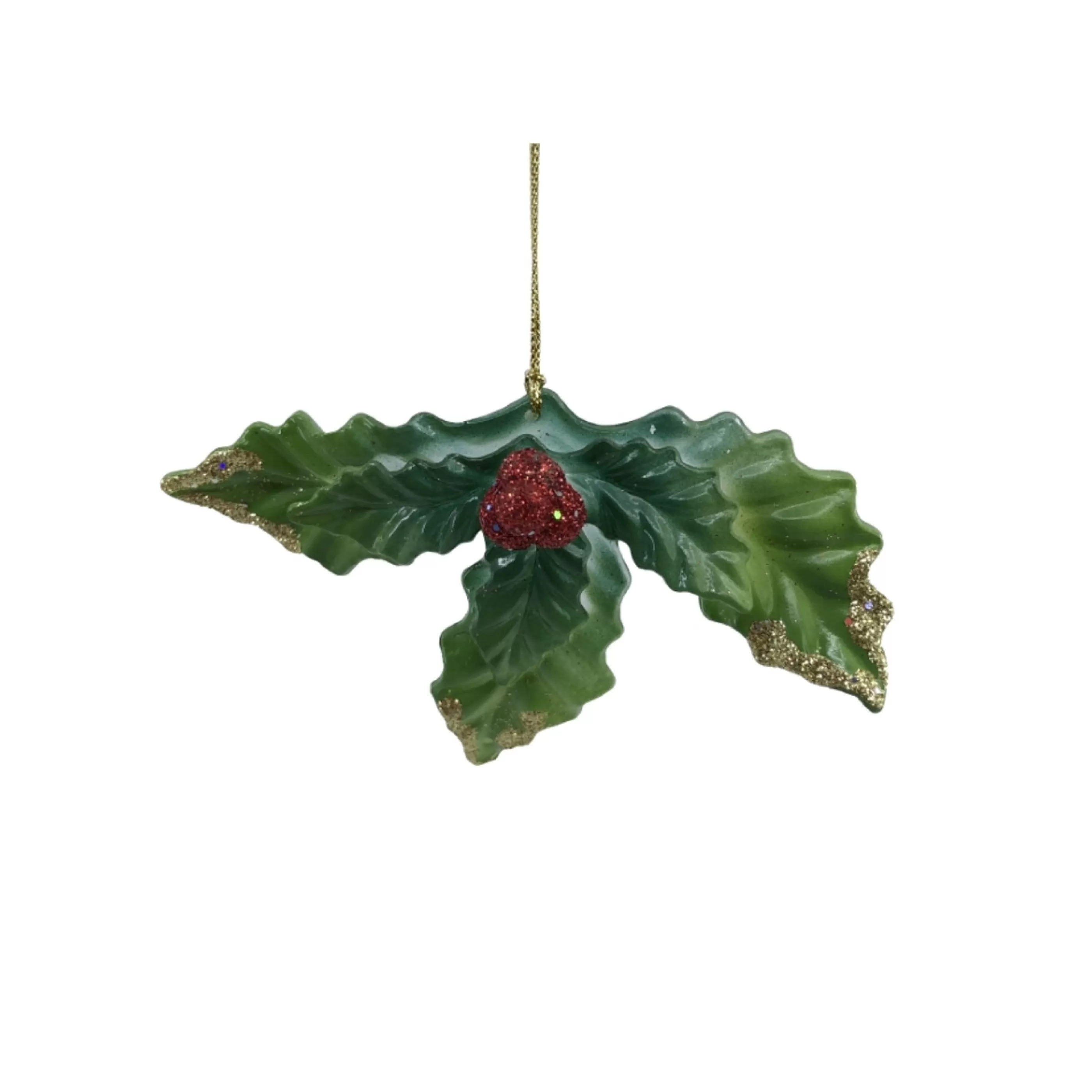 * Hanging Christmas Ornaments | Red Green Holly Hanging Decoration - 12Cm