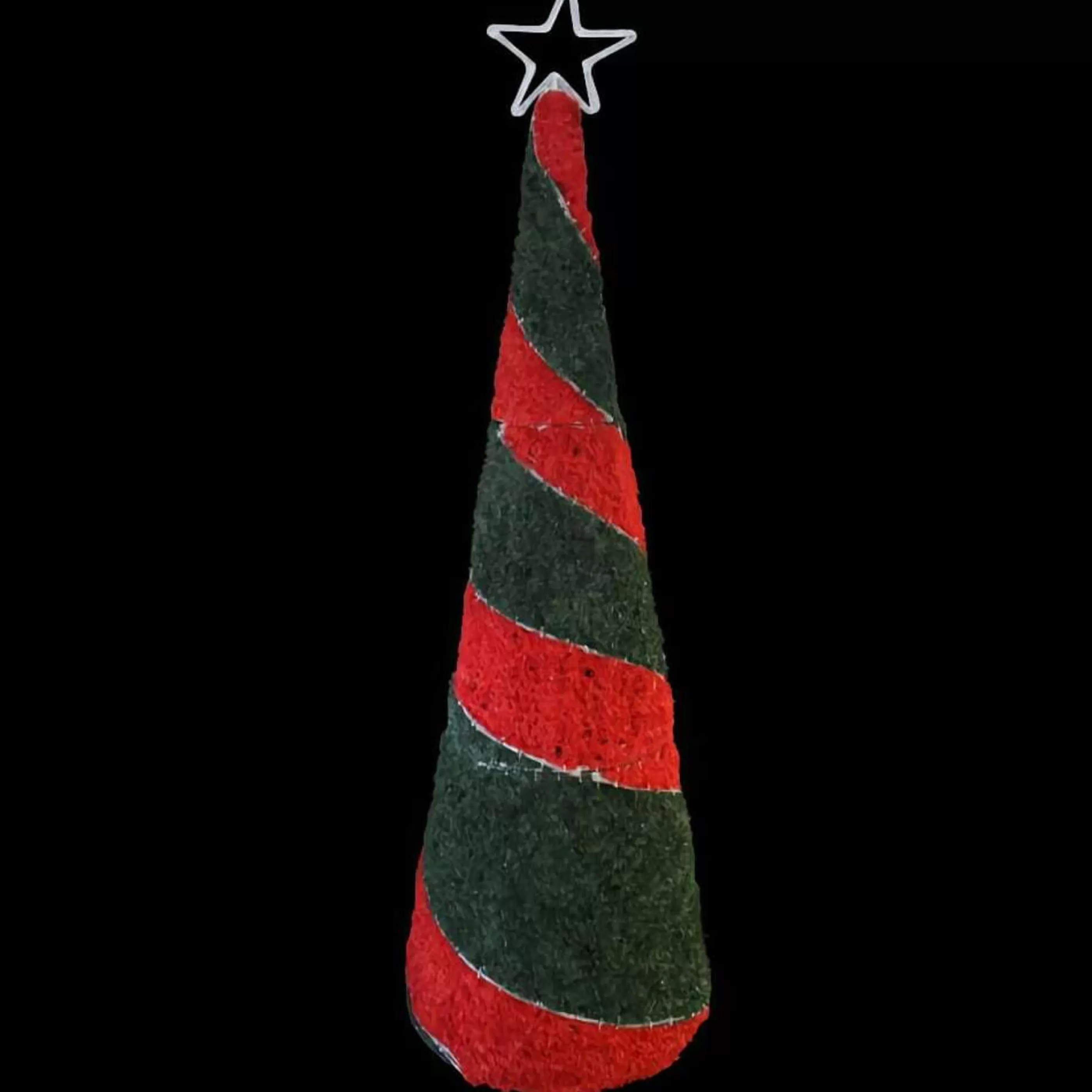 Best * Red Green Light Up Christmas Cone Tree - 300Cm