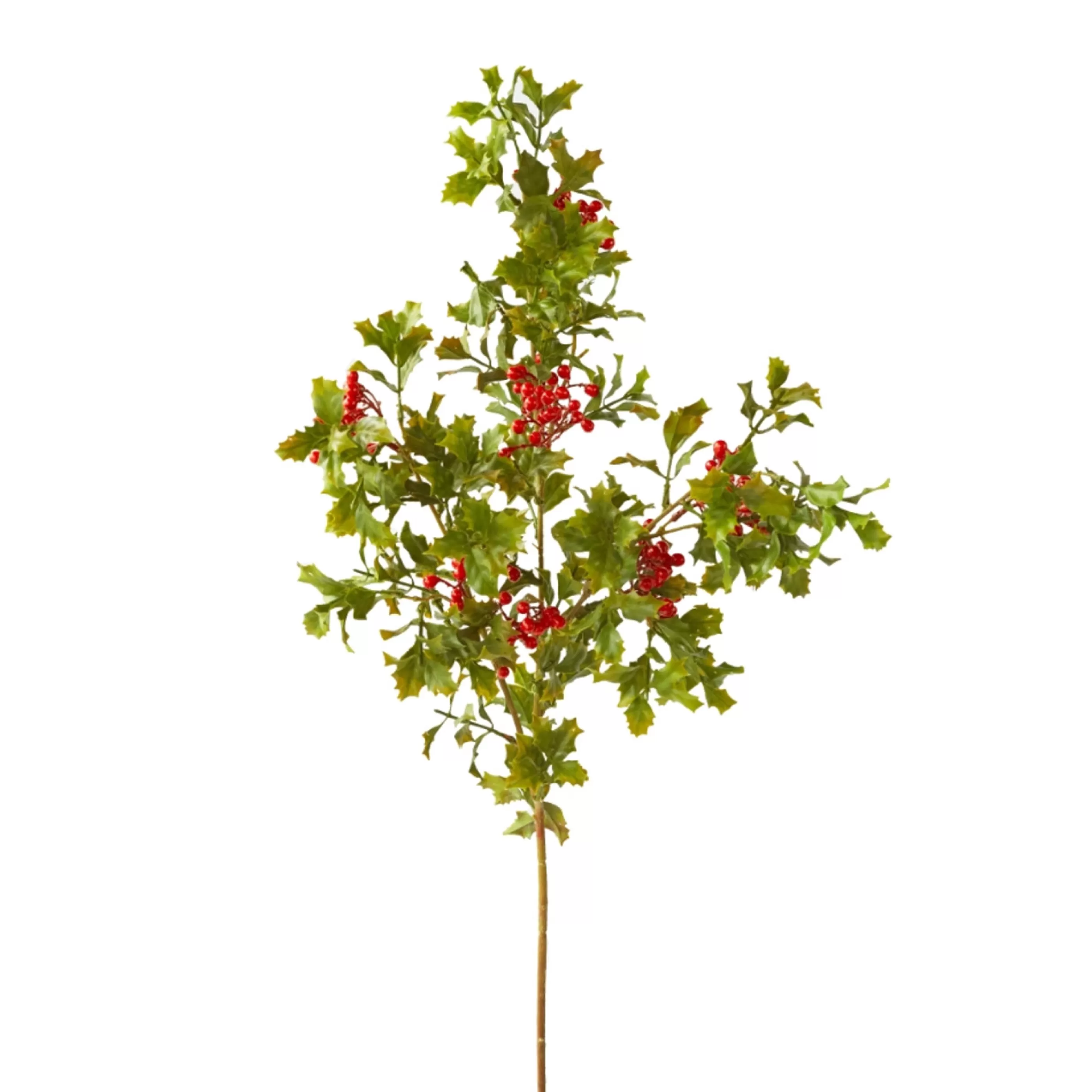 * Festive Sprays | Red Holly And Green Foliage Spray - 81Cm