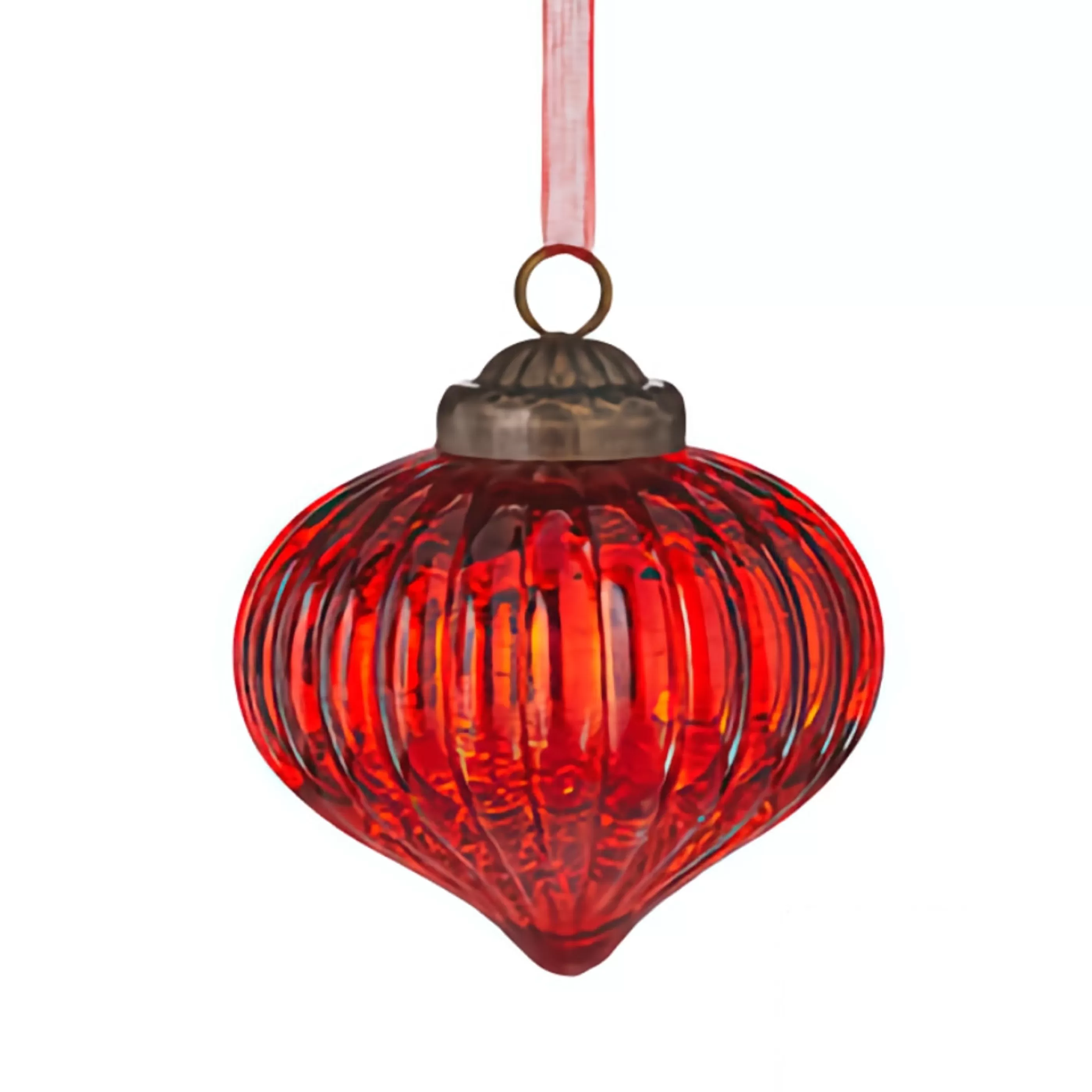 RAZ Imports Glass Ornaments | Red Mercury Glass Ornament (3 Styles) - 11Cm