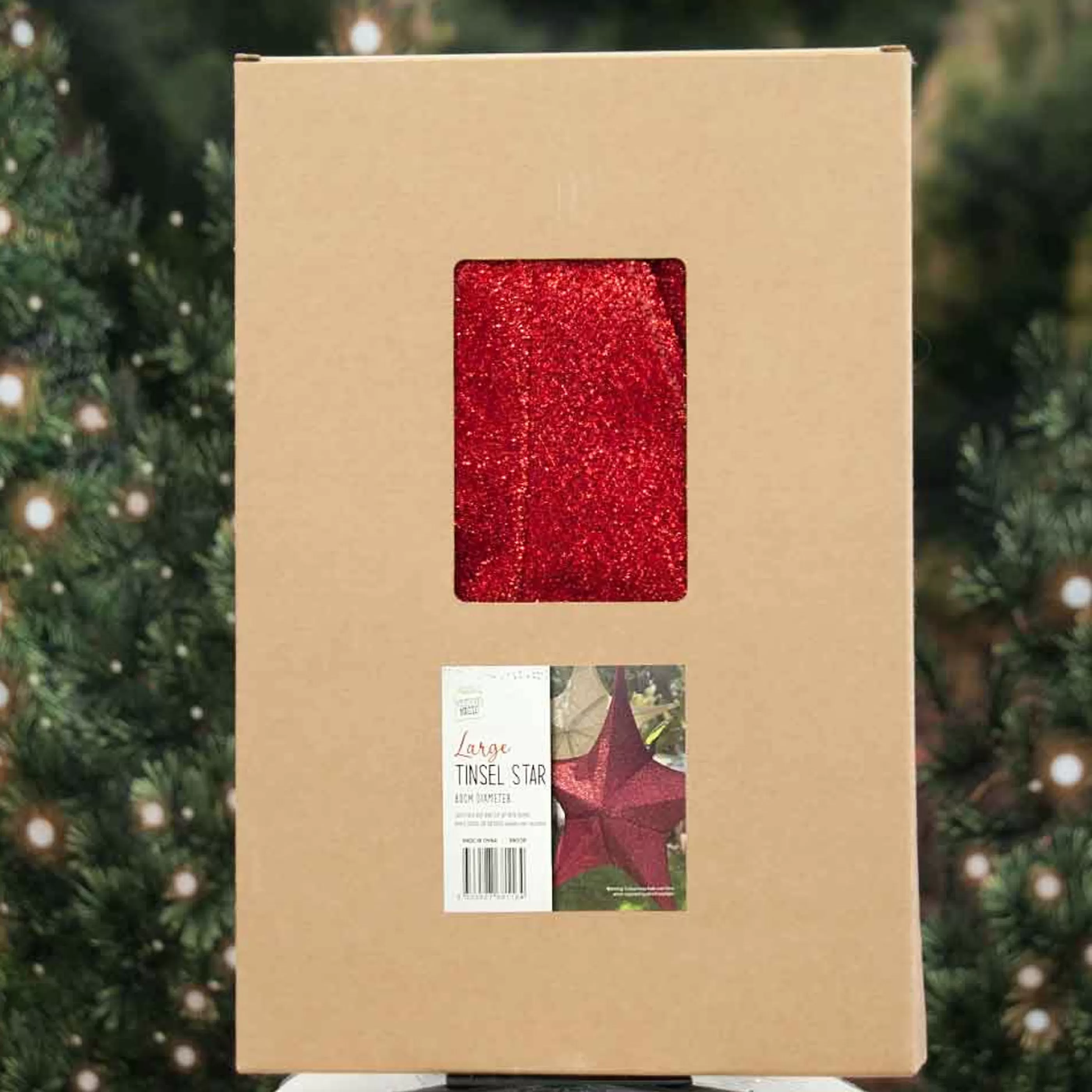 Cheap * Red Pop-Up Tinsel Star - 80Cm