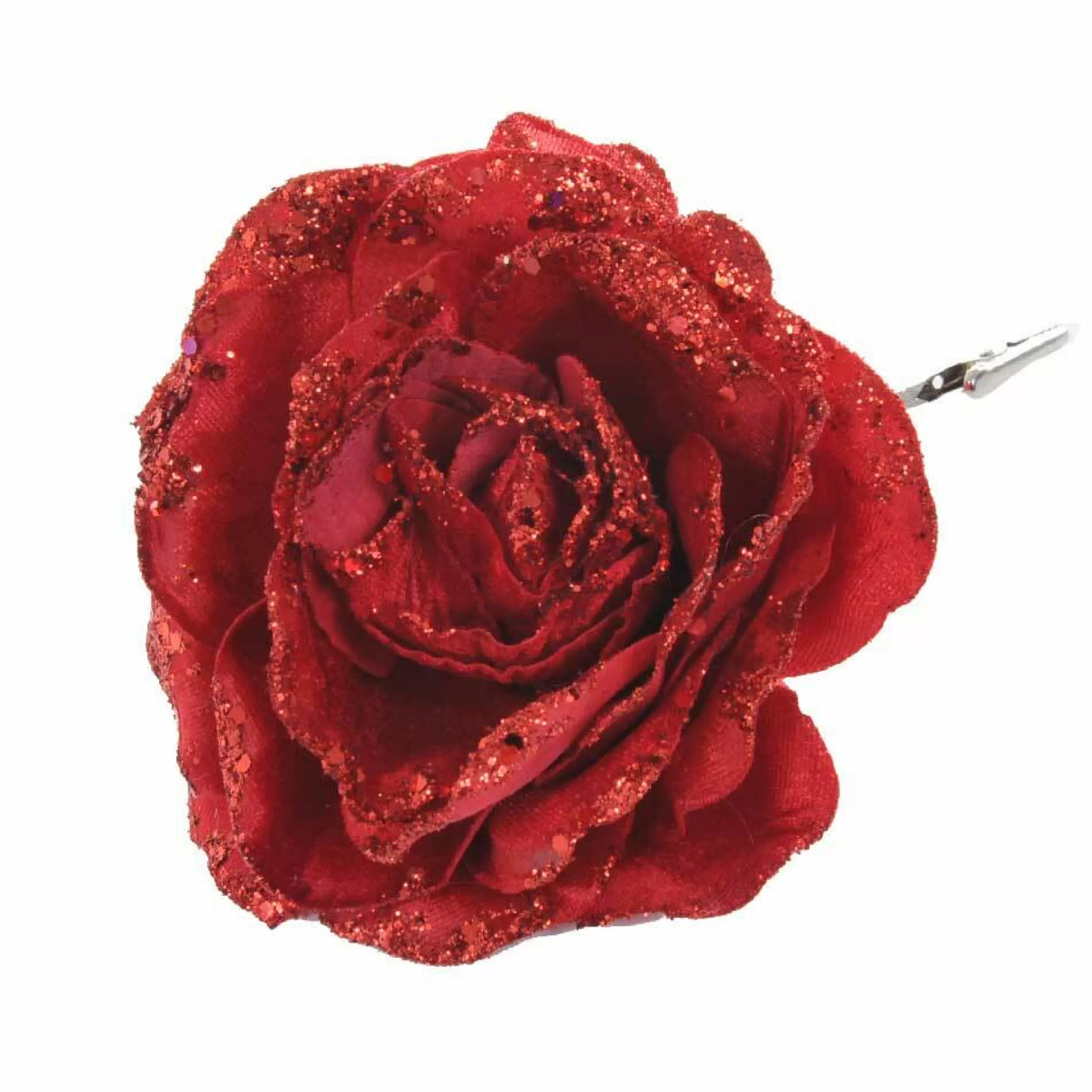 * Floristry | Red Rose On Clip - 15Cm